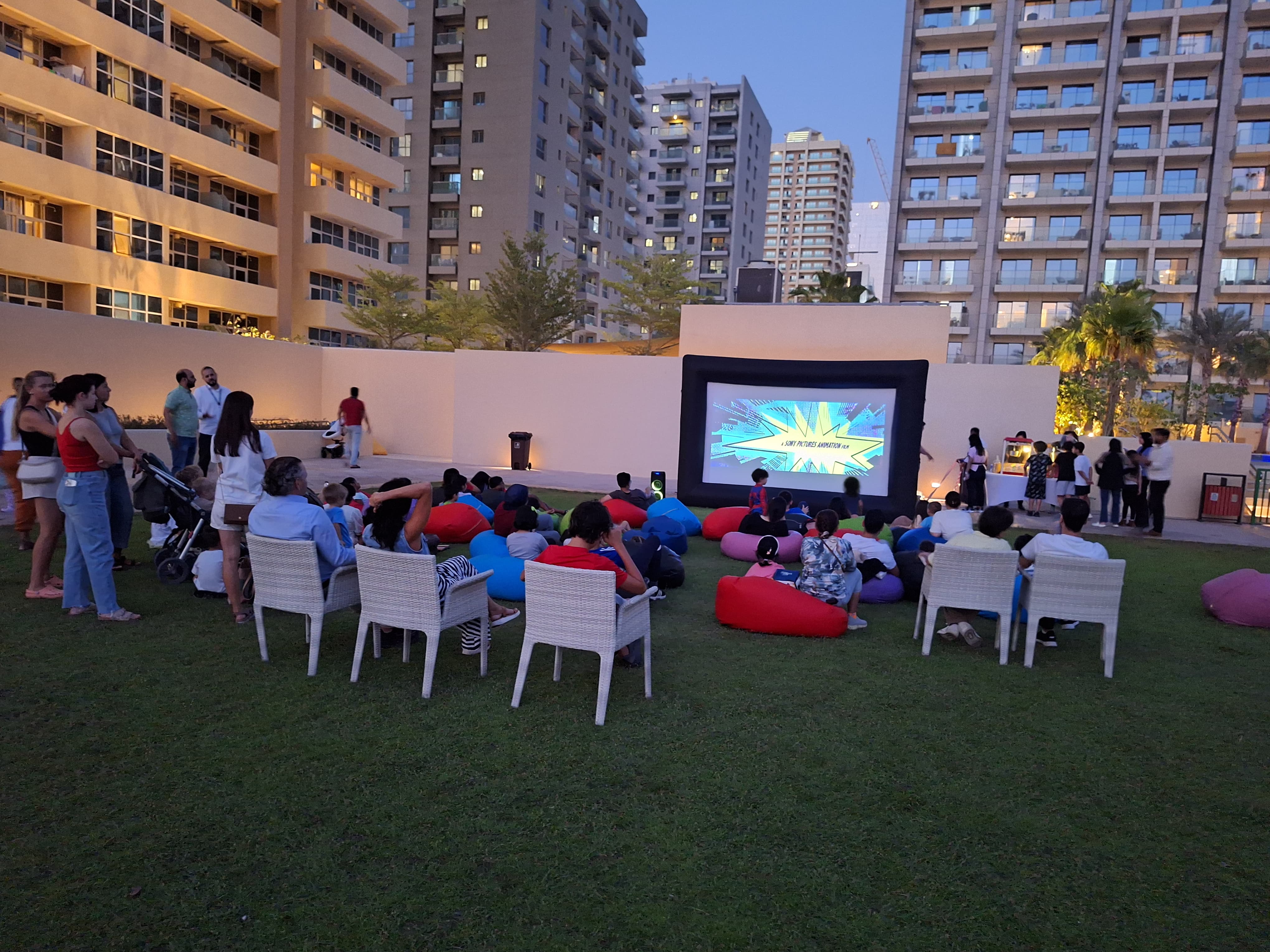 Outdoor Movie Setup
