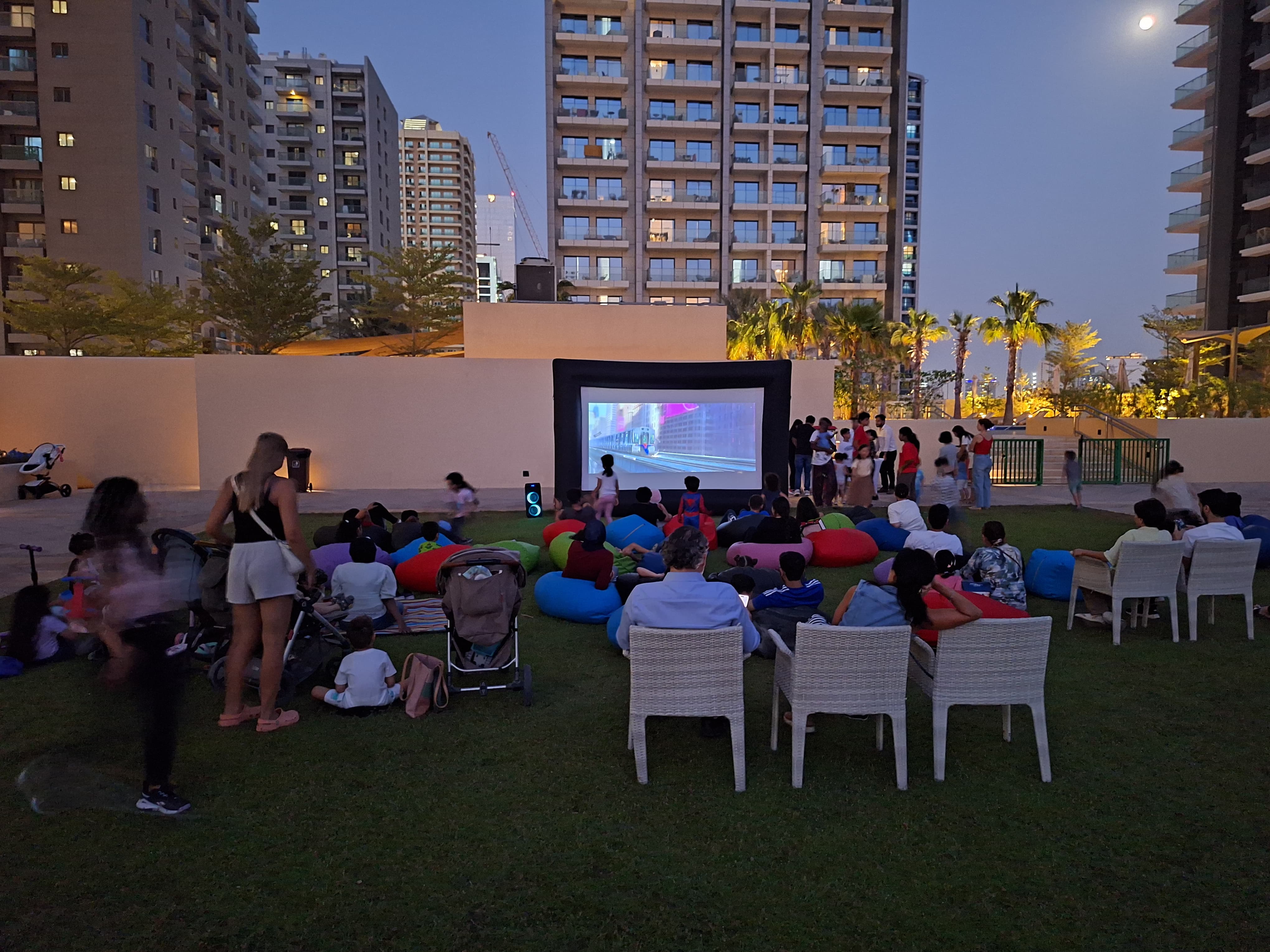 Outdoor Movie Setup