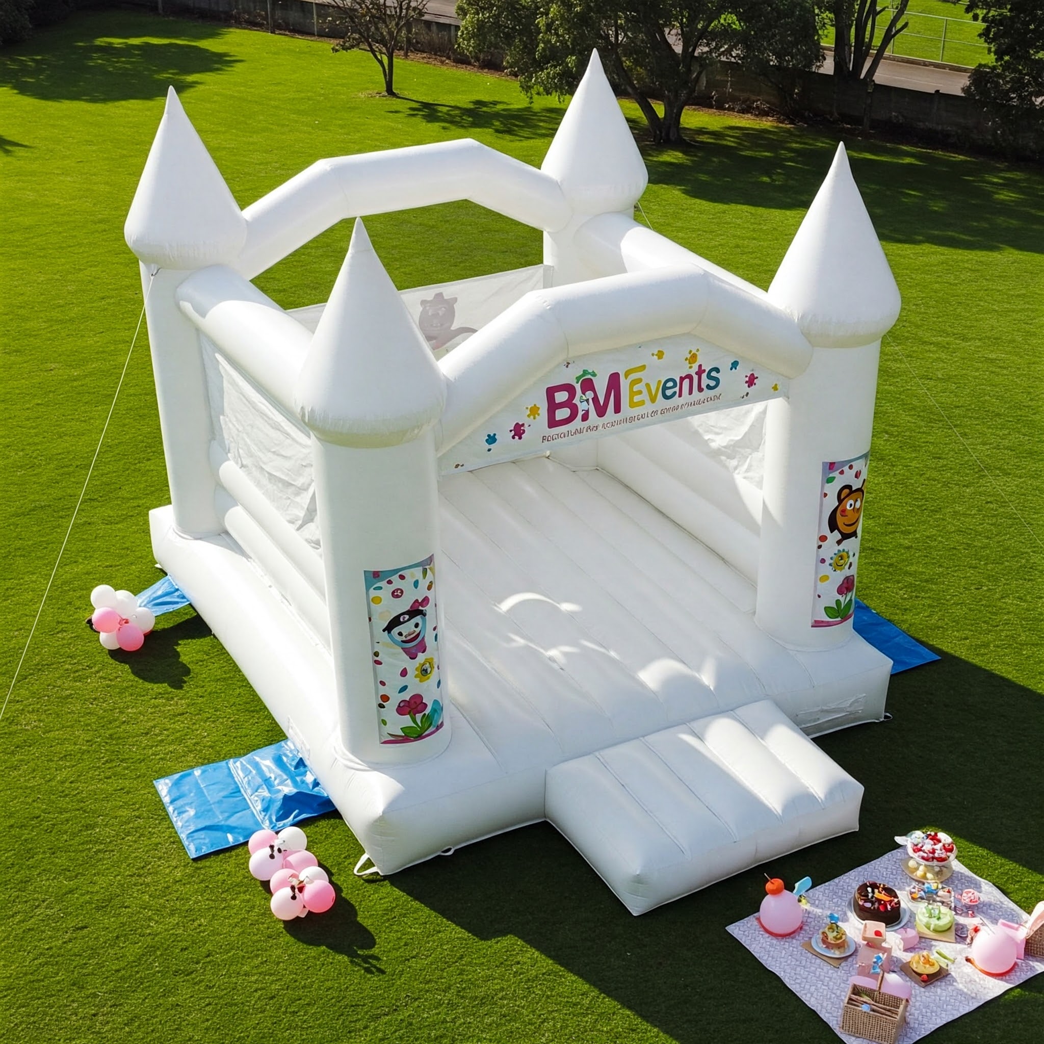 White Bouncy Castle 