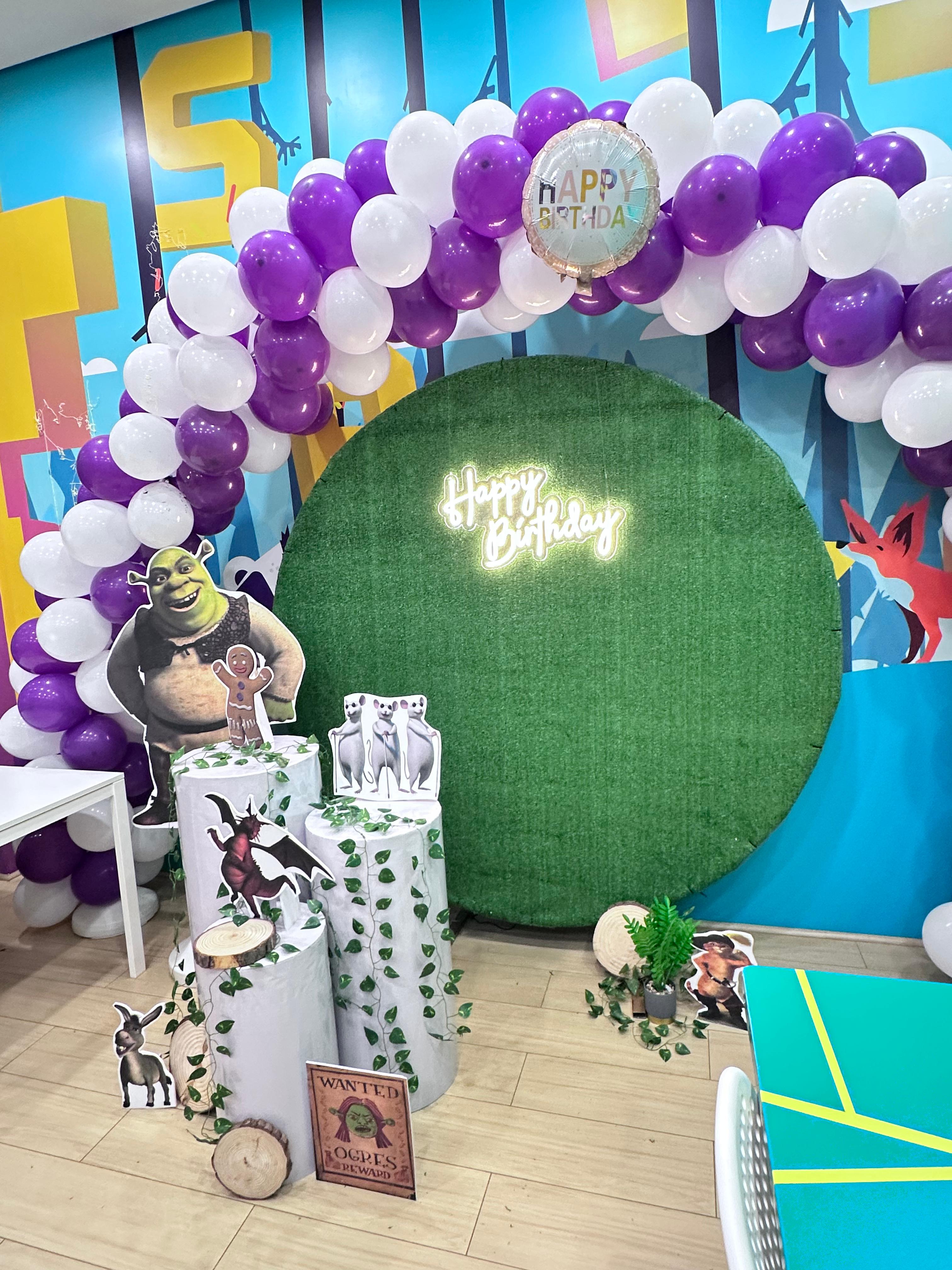 Shrek Theme Birthday Balloon Decoration