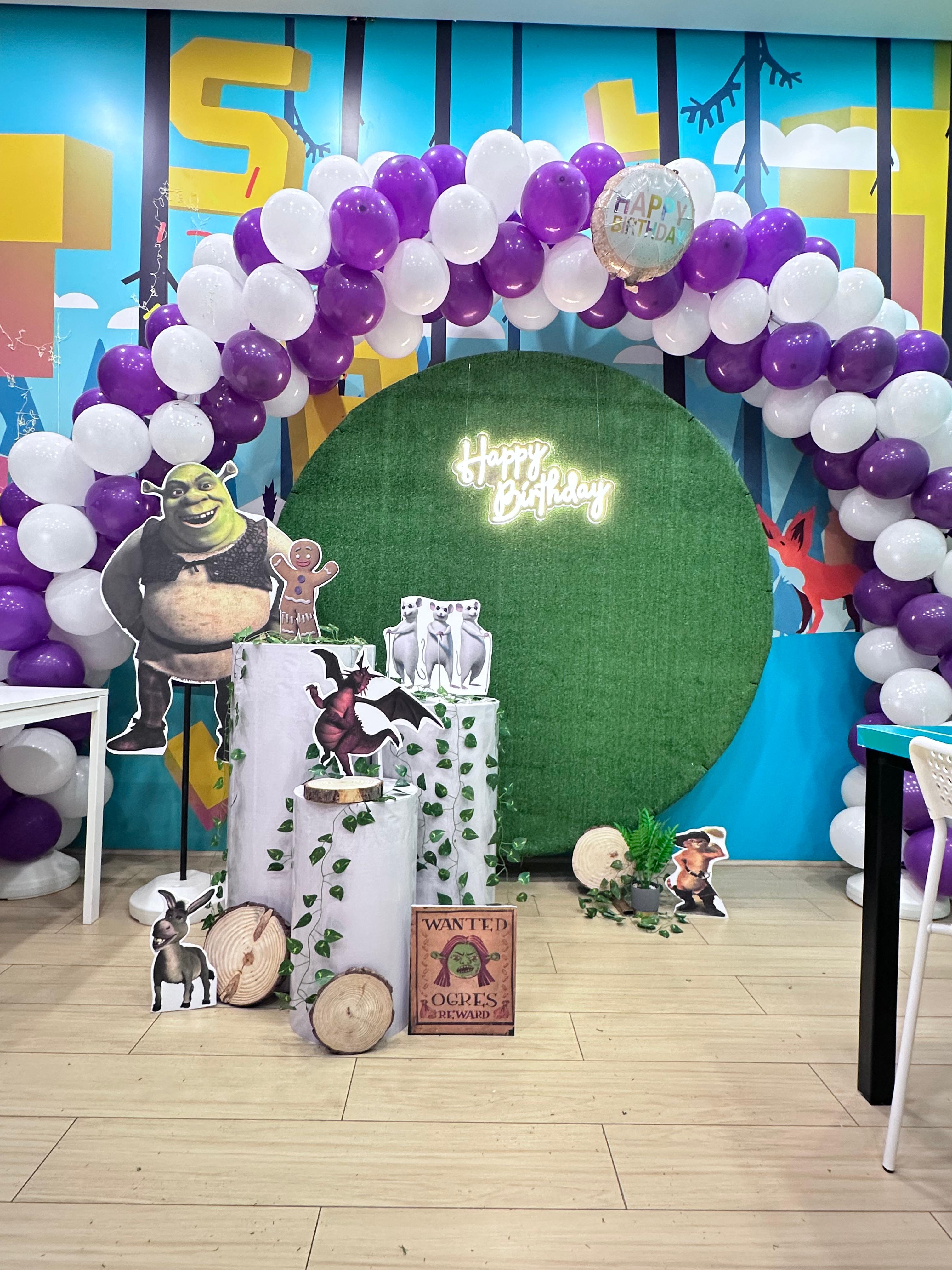 Shrek Theme Birthday Balloon Decoration