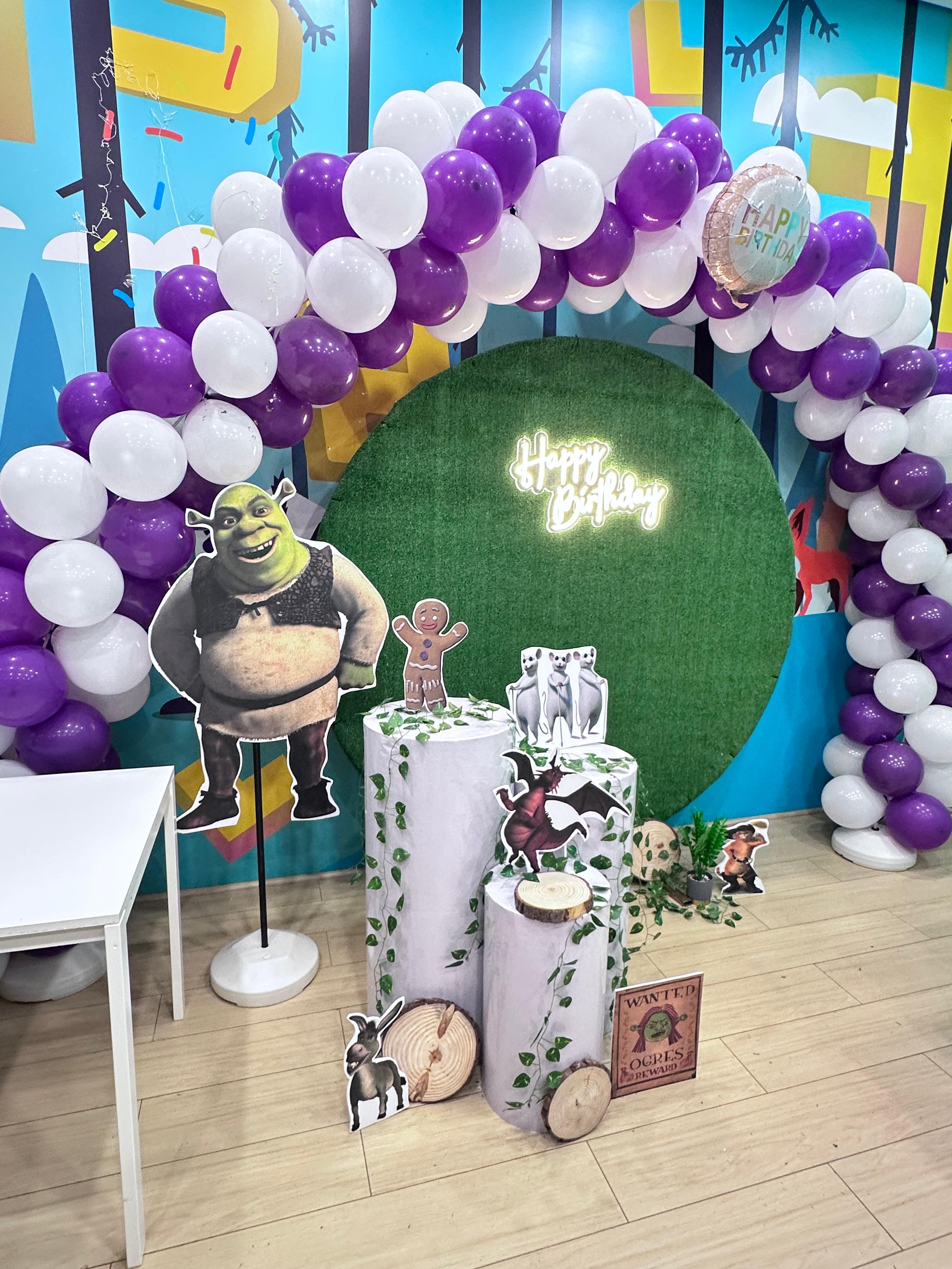 Shrek Theme Birthday Balloon Decoration
