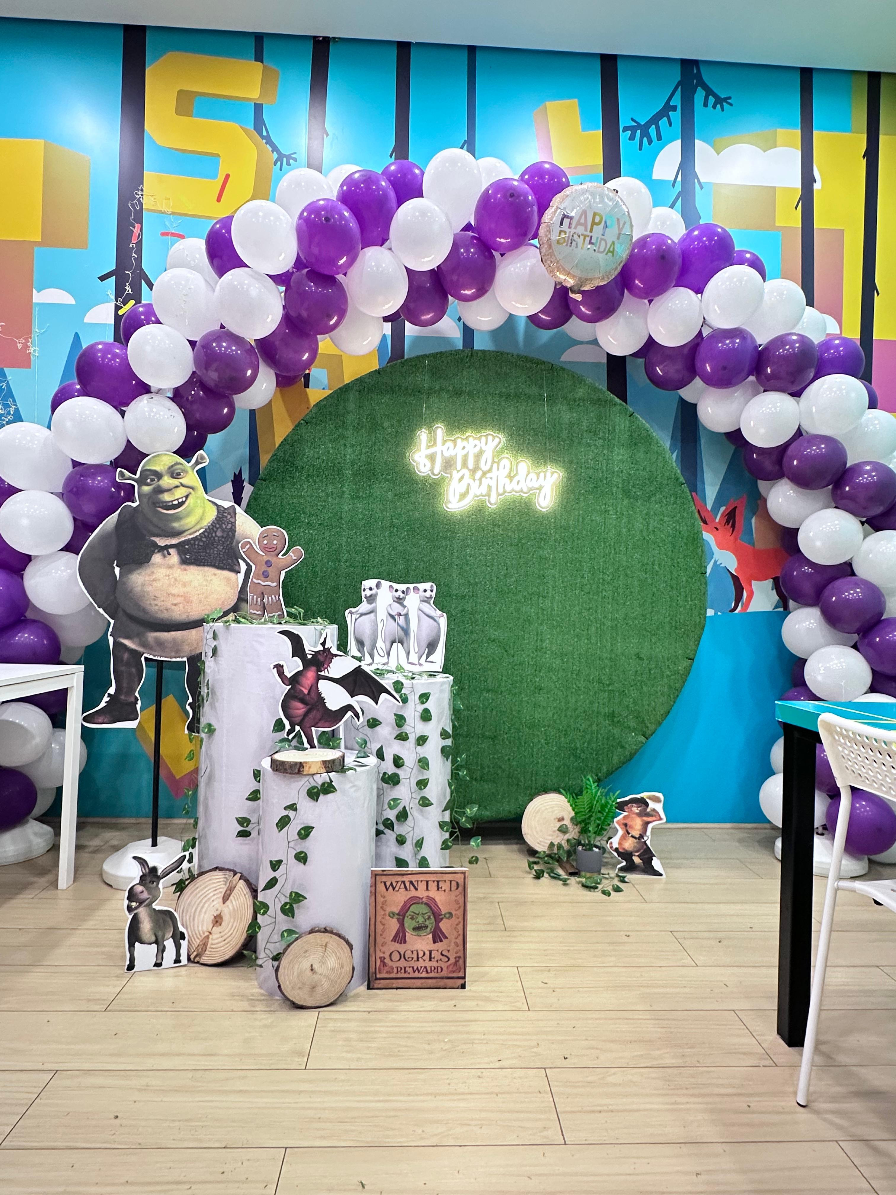 Shrek Theme Birthday Balloon Decoration