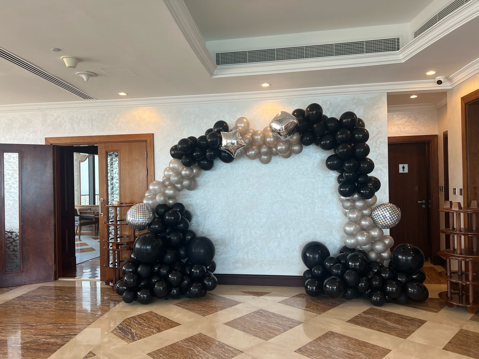 Black and Gold Balloon Decoration
