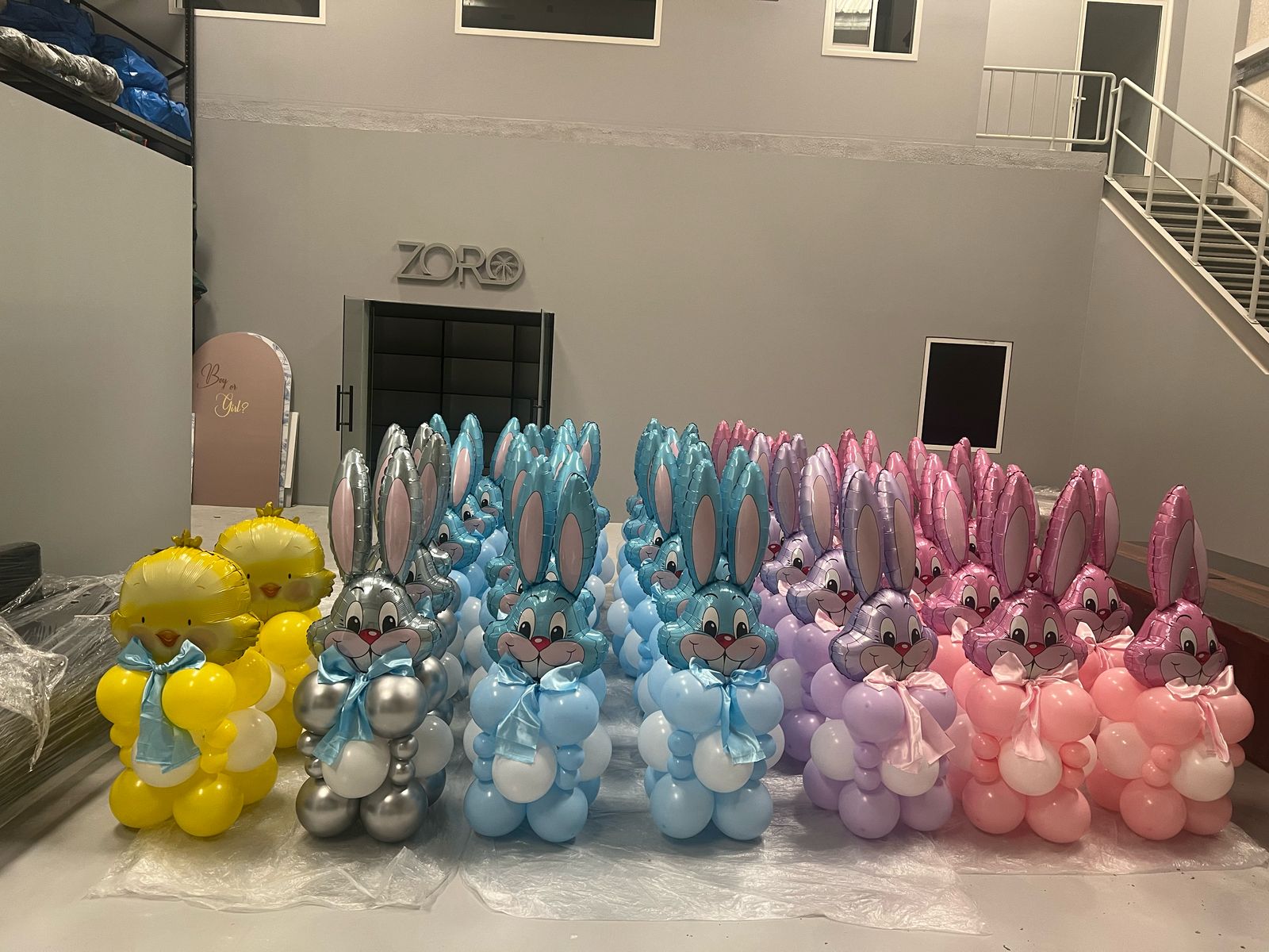 Cute Bunny Squad Balloon Decoration
