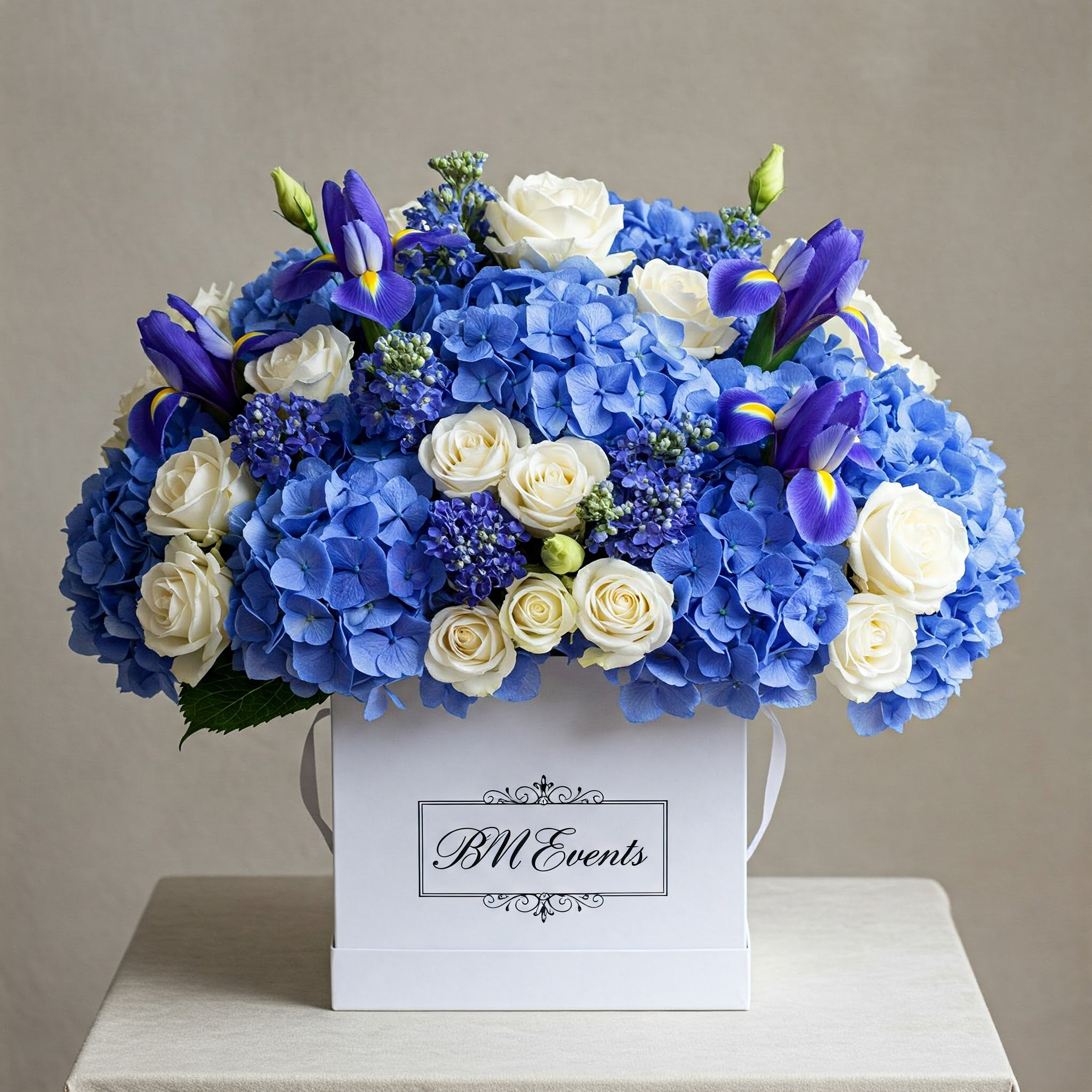 Flower Arrangement Luxury Blue & White