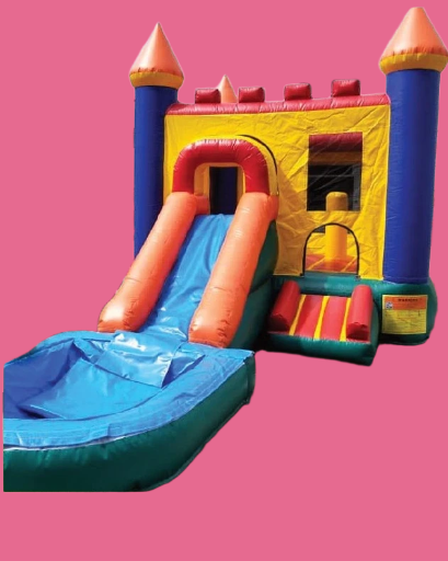 Castle Bouncy Castle With Pool And Water Slide