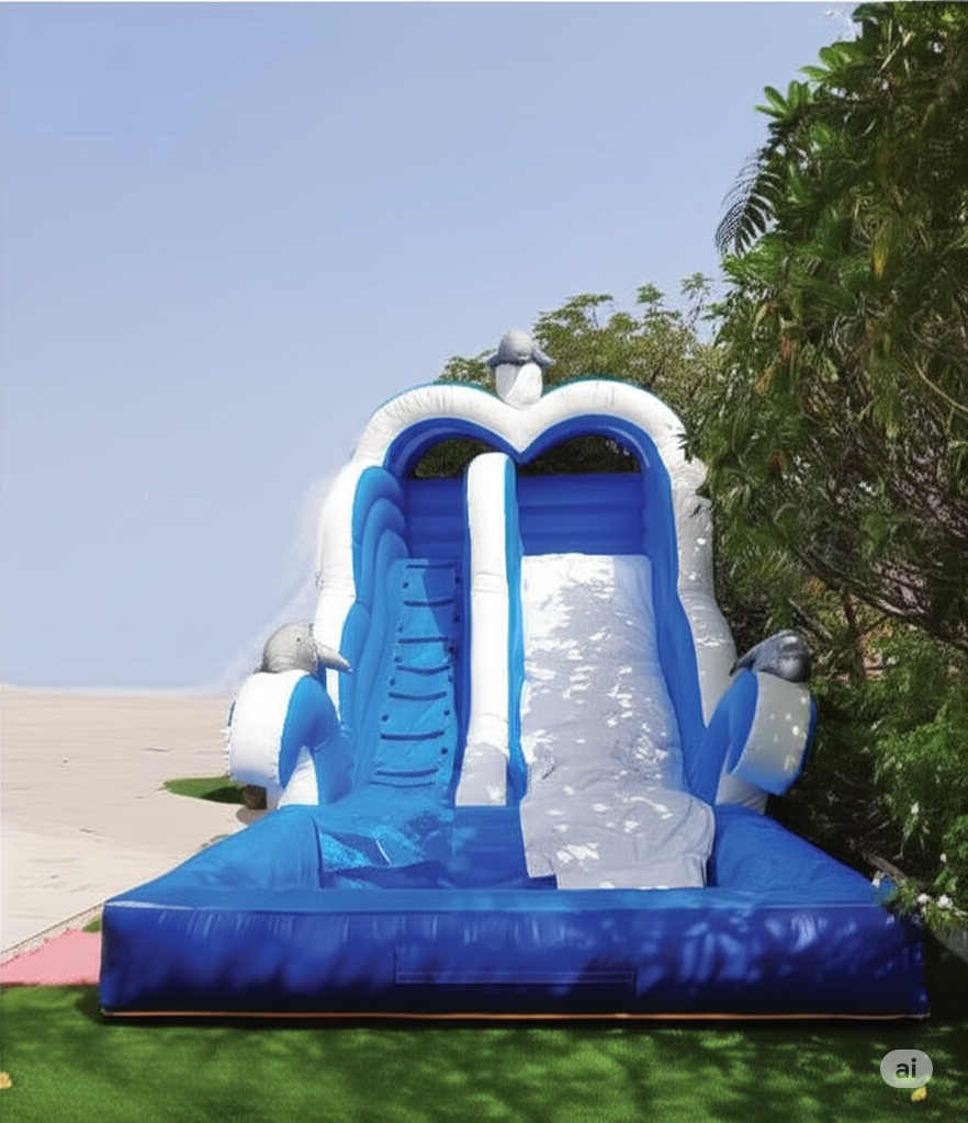 Dolphins On Top Water Slide 