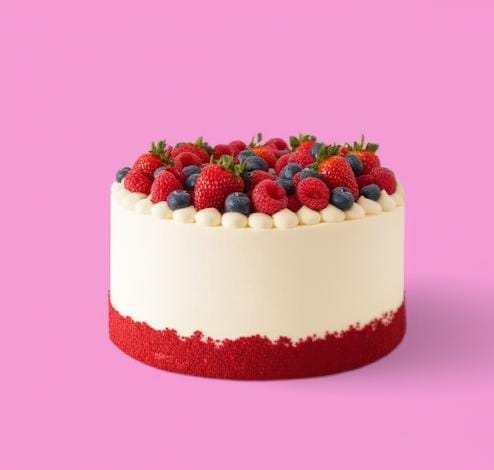 Berry Red Velvet Cake