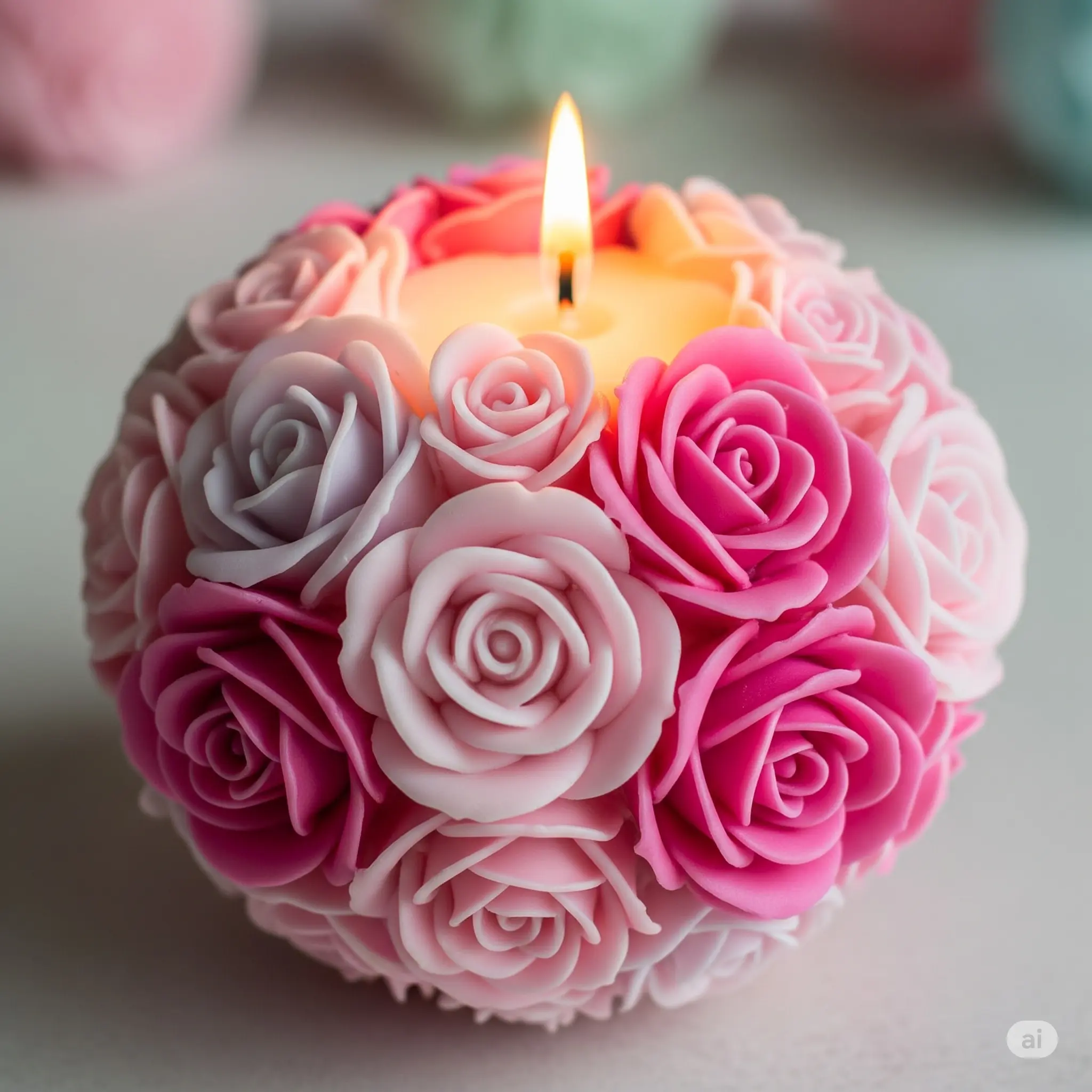 Rose Ball Candle