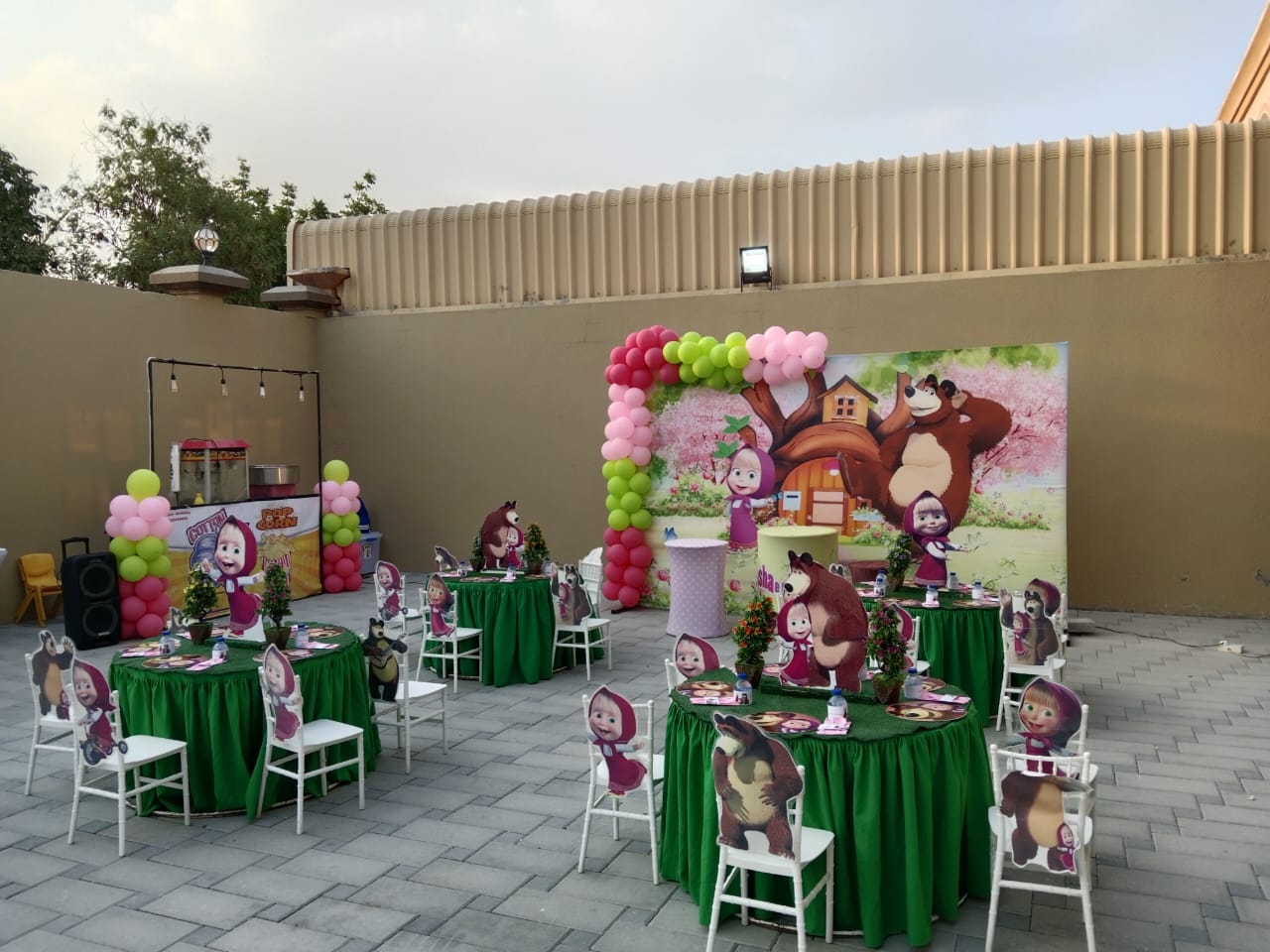 Masha And Bear Theme Birthday Decoration