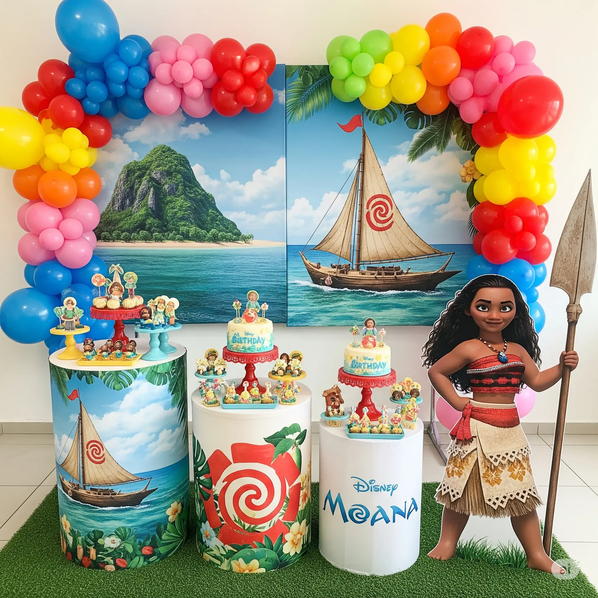 Princess Moana Birthday Decoration