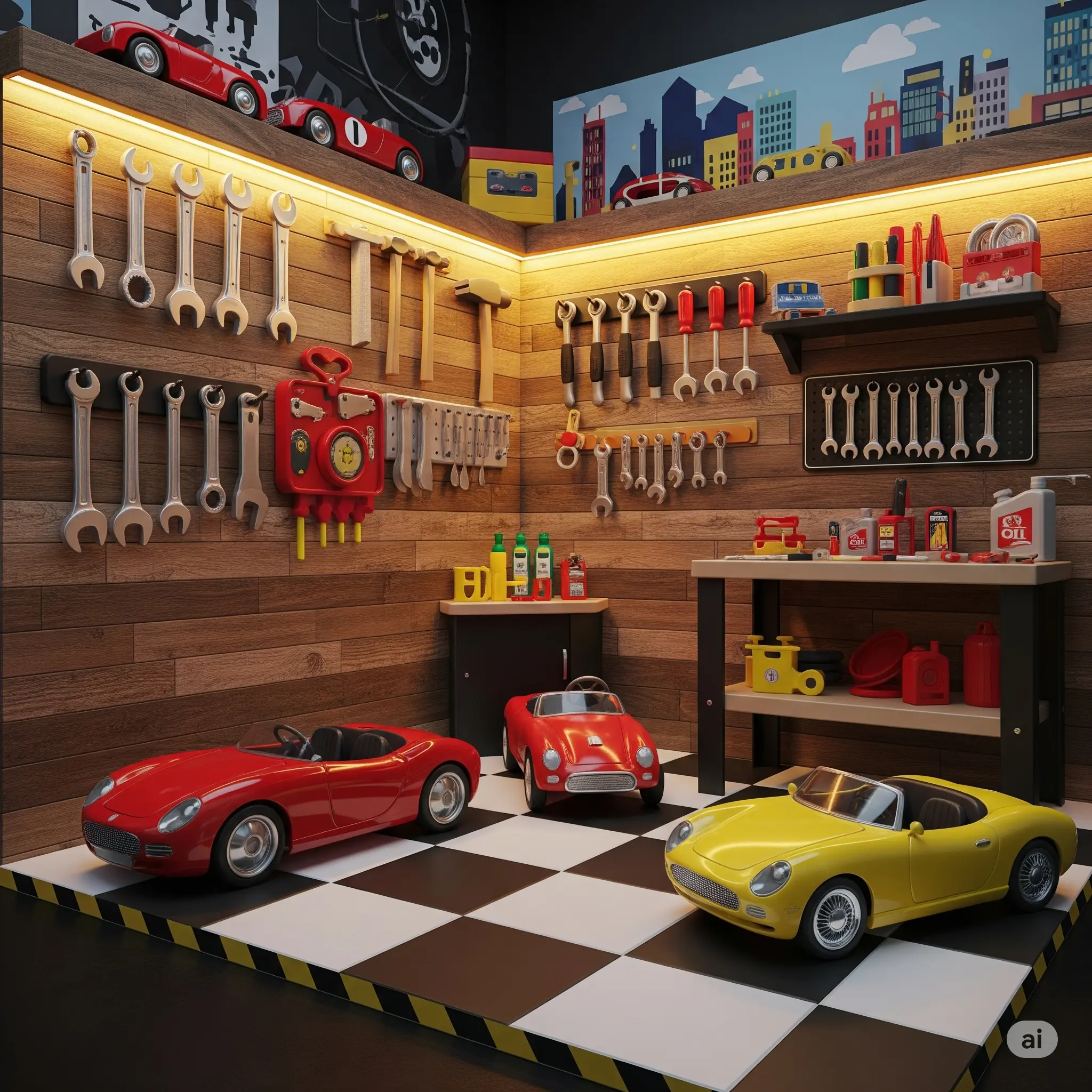 Mini Car Garage For Kids Roleplay Activity