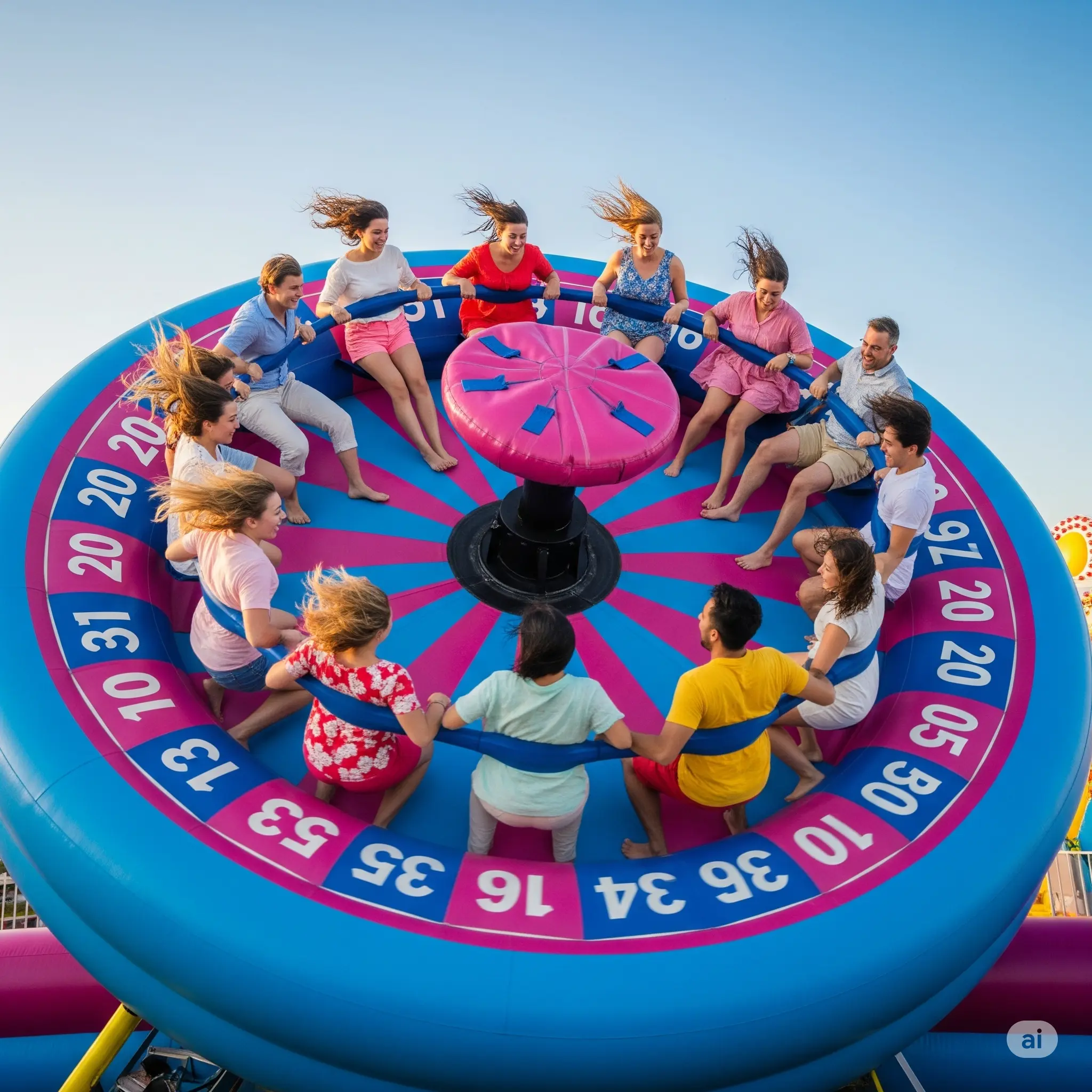 Human Rodeo Roulette Wheel