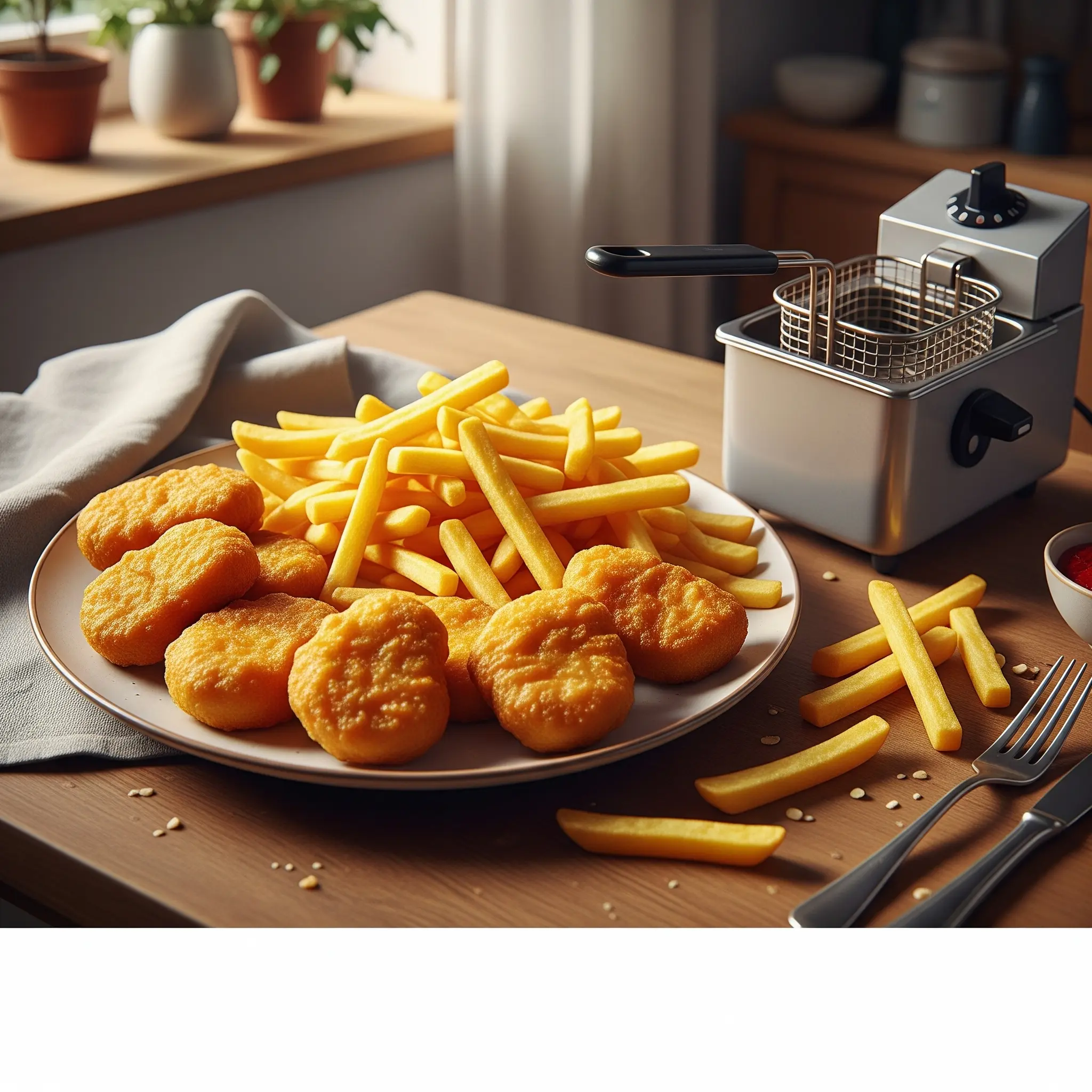 Chicken Nuggets And French Fries Station