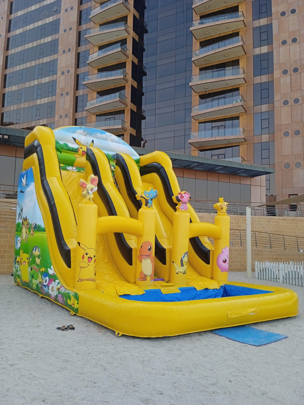 Pikachu Water Slide With Pool