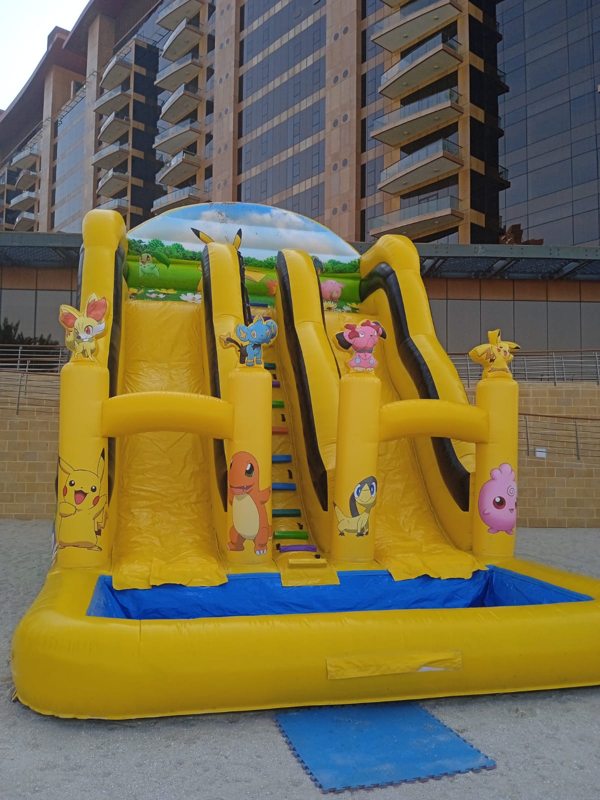 Pikachu Water Slide With Pool