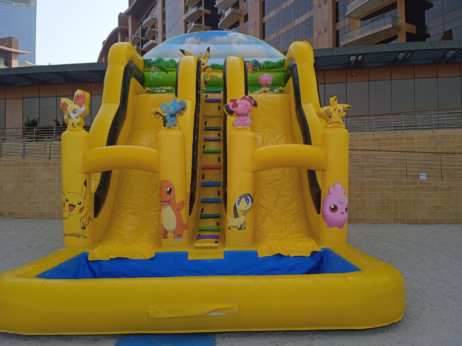 Pikachu Water Slide With Pool