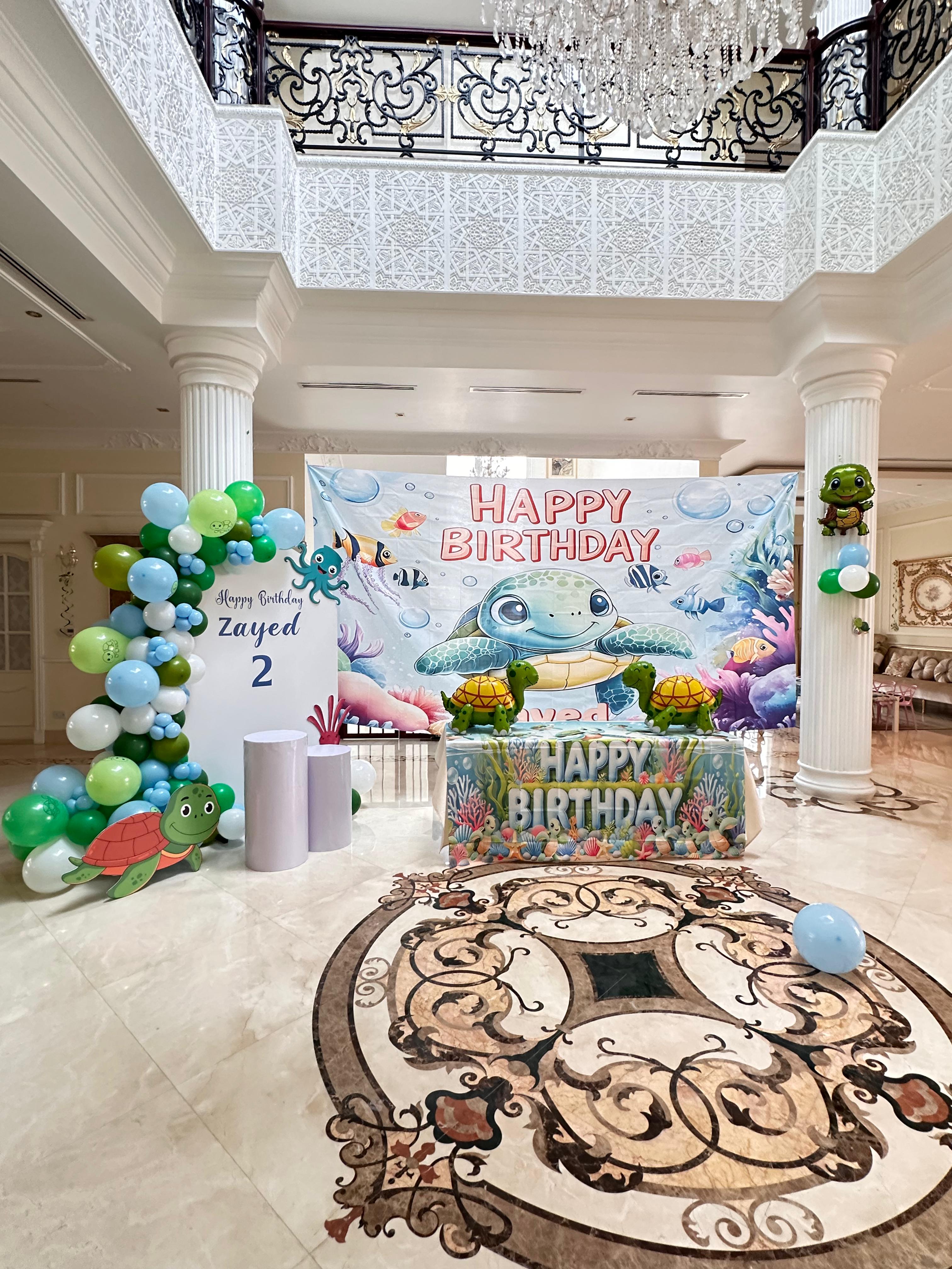 Sea Turtle Theme Birthday Decoration