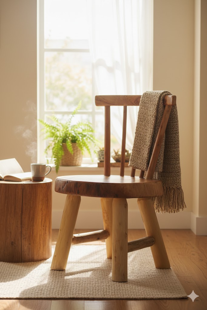 Rustic Charm Wooden Chair