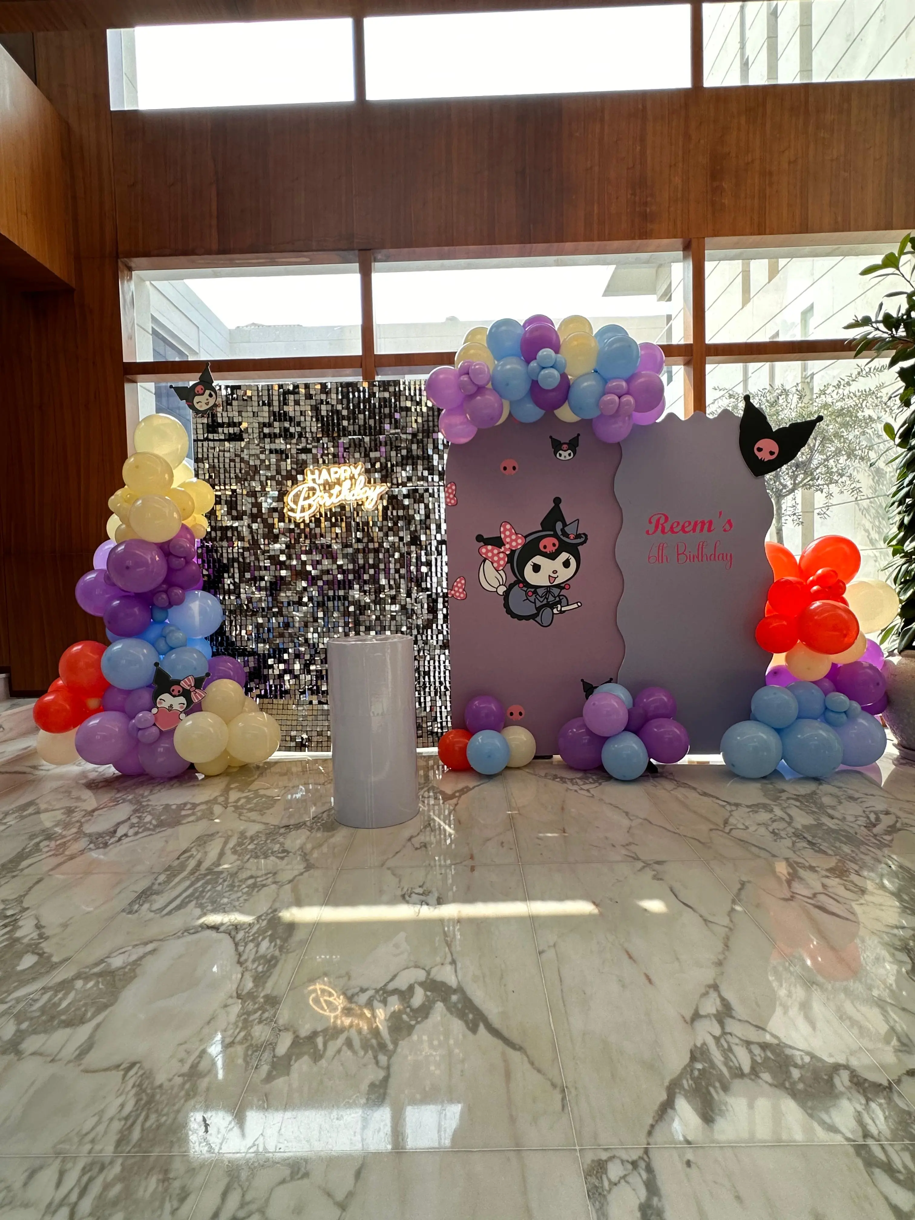 Kuromi Theme Birthday Balloon Decoration