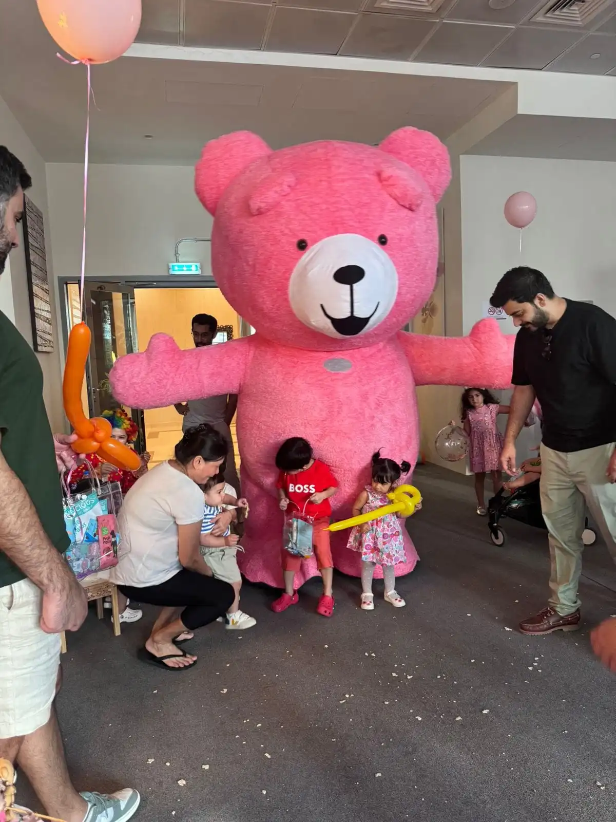 Big Pink Bear Mascot