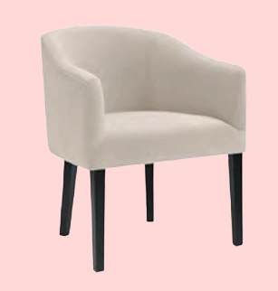 Beige Wooden Leg Dining Chair Rental