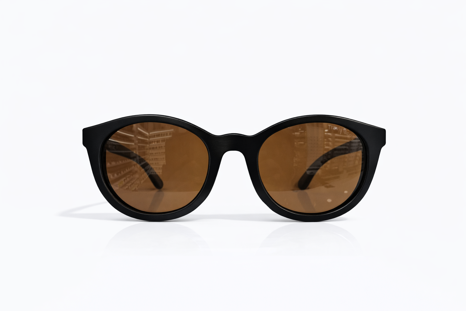 Wooden Oval Sunglasses