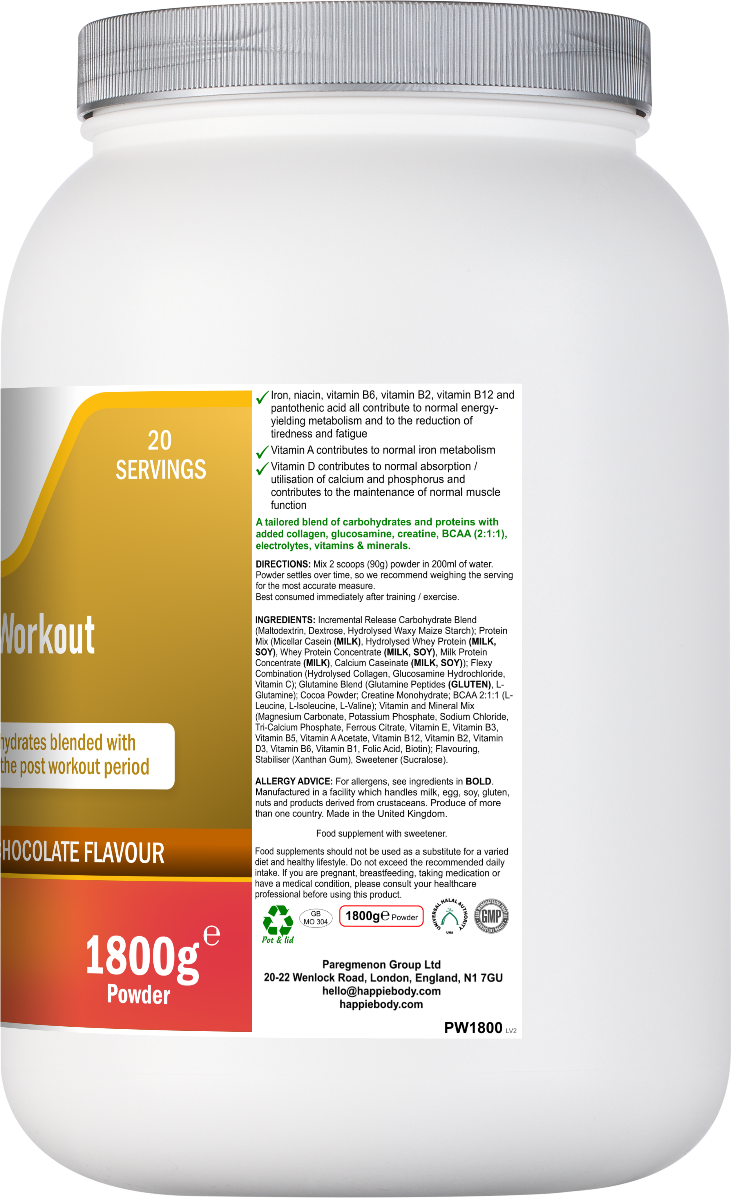 Rebuild+ Post Workout | 1800g