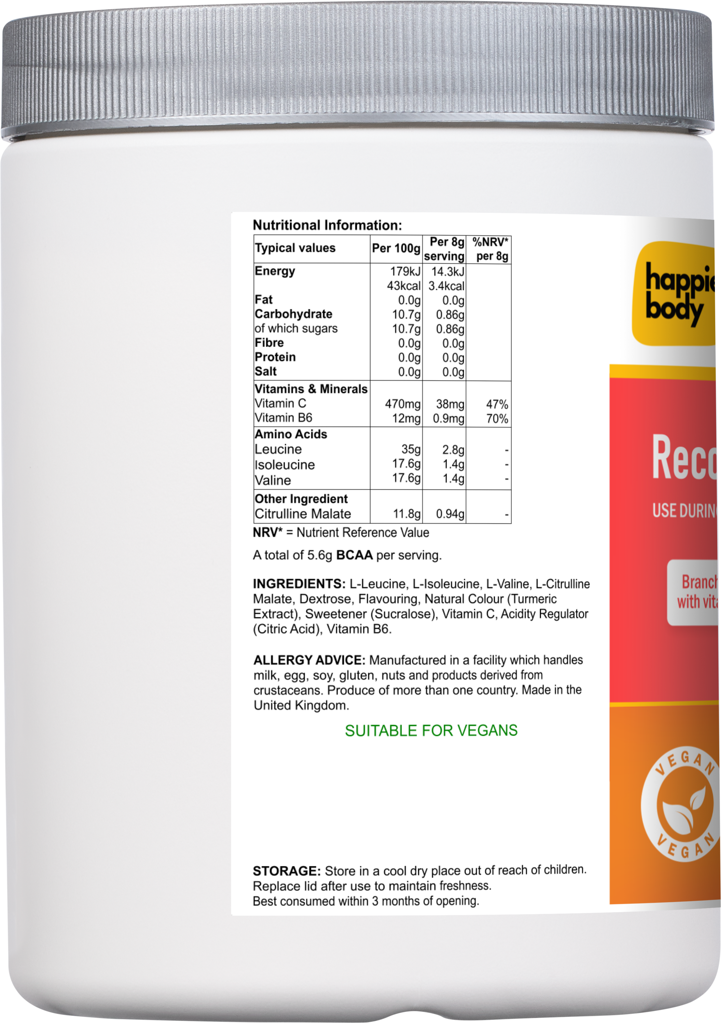 Recover+ BCAA | 300g Powder 