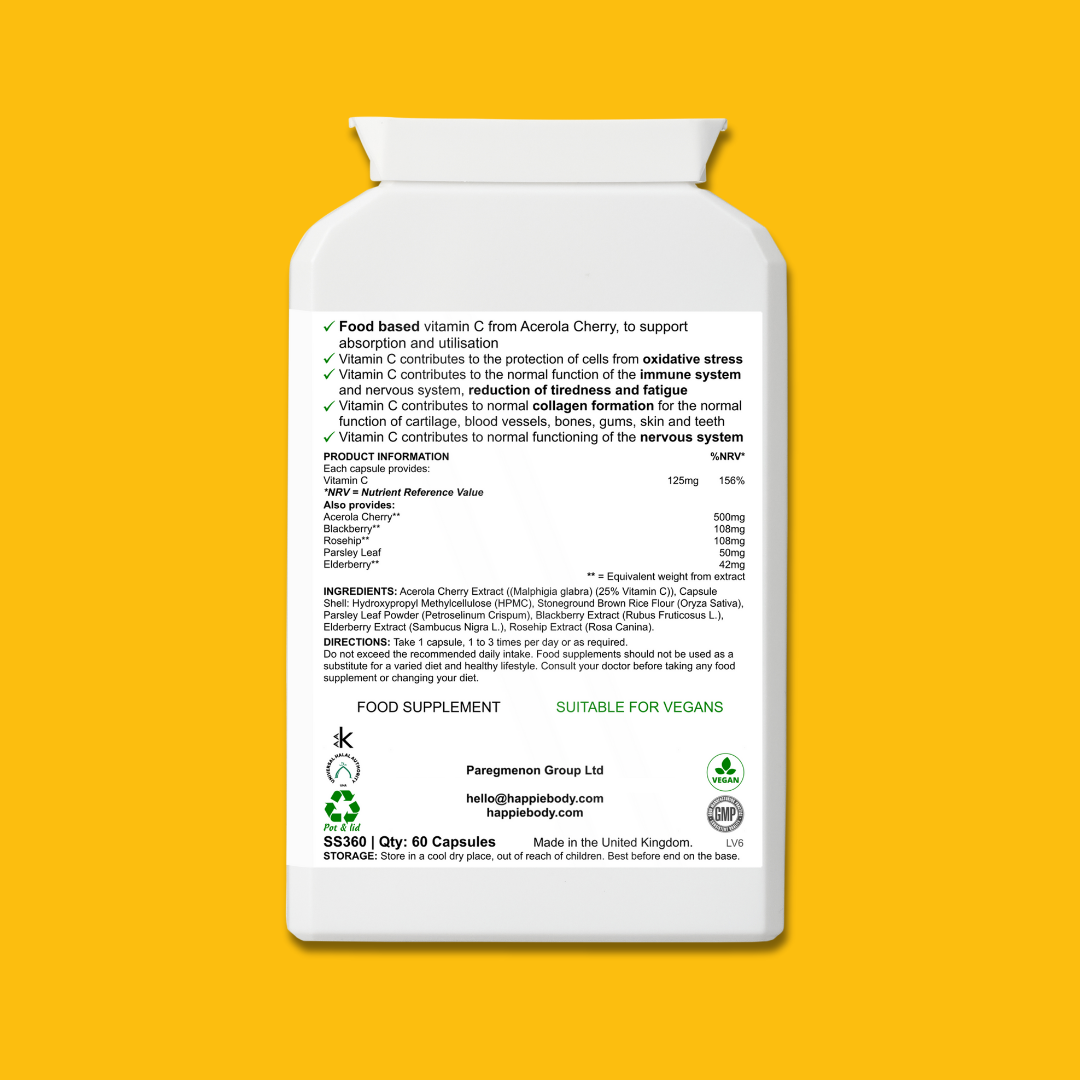Natural Plant-Based Vitamin C | 60 Capsules