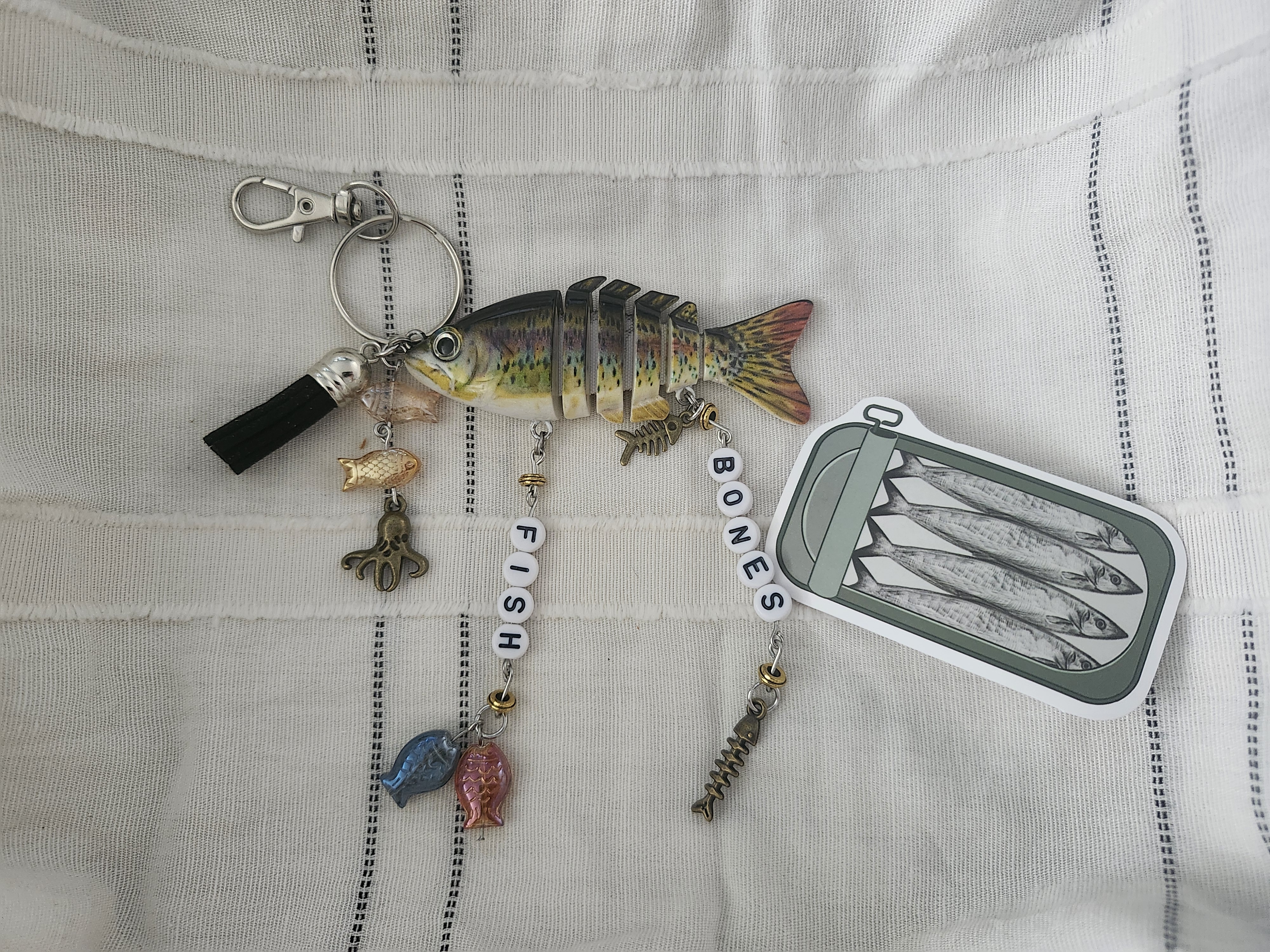 Fish Bones Keychain