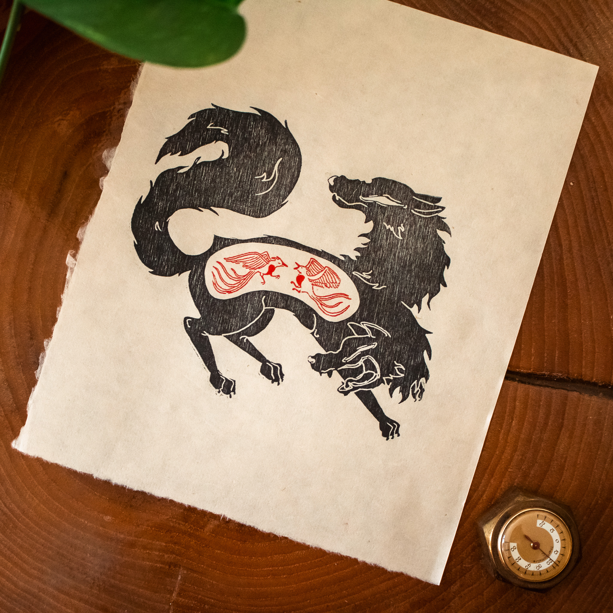 A4 Art Print - The Wolves and Swallows