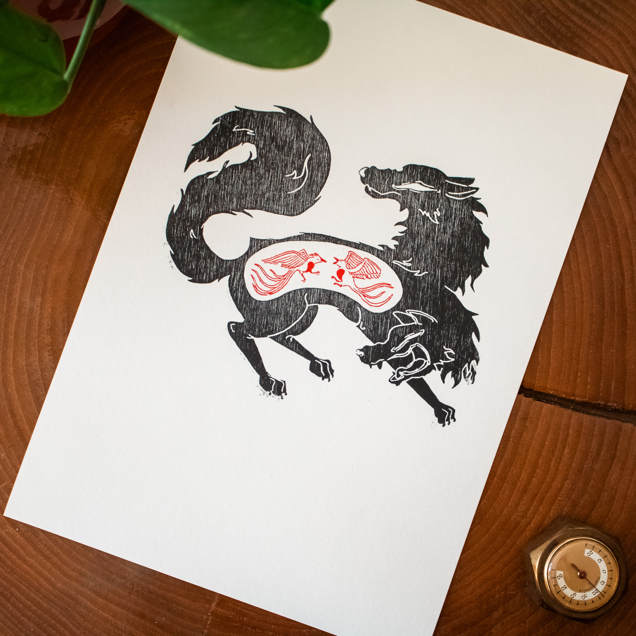 A4 Art Print - The Wolves and Swallows