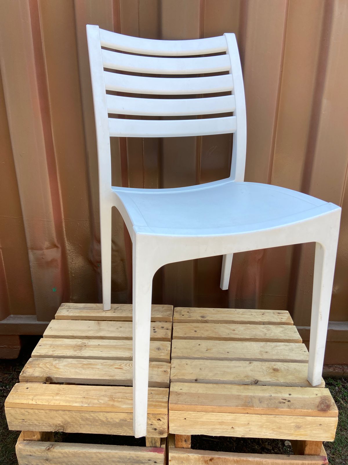 White garden chair