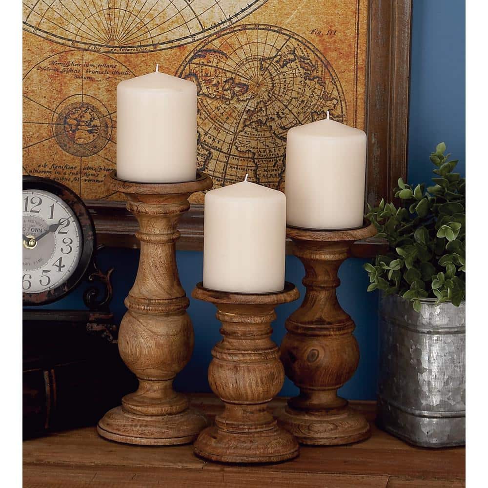 Wooden candle holder