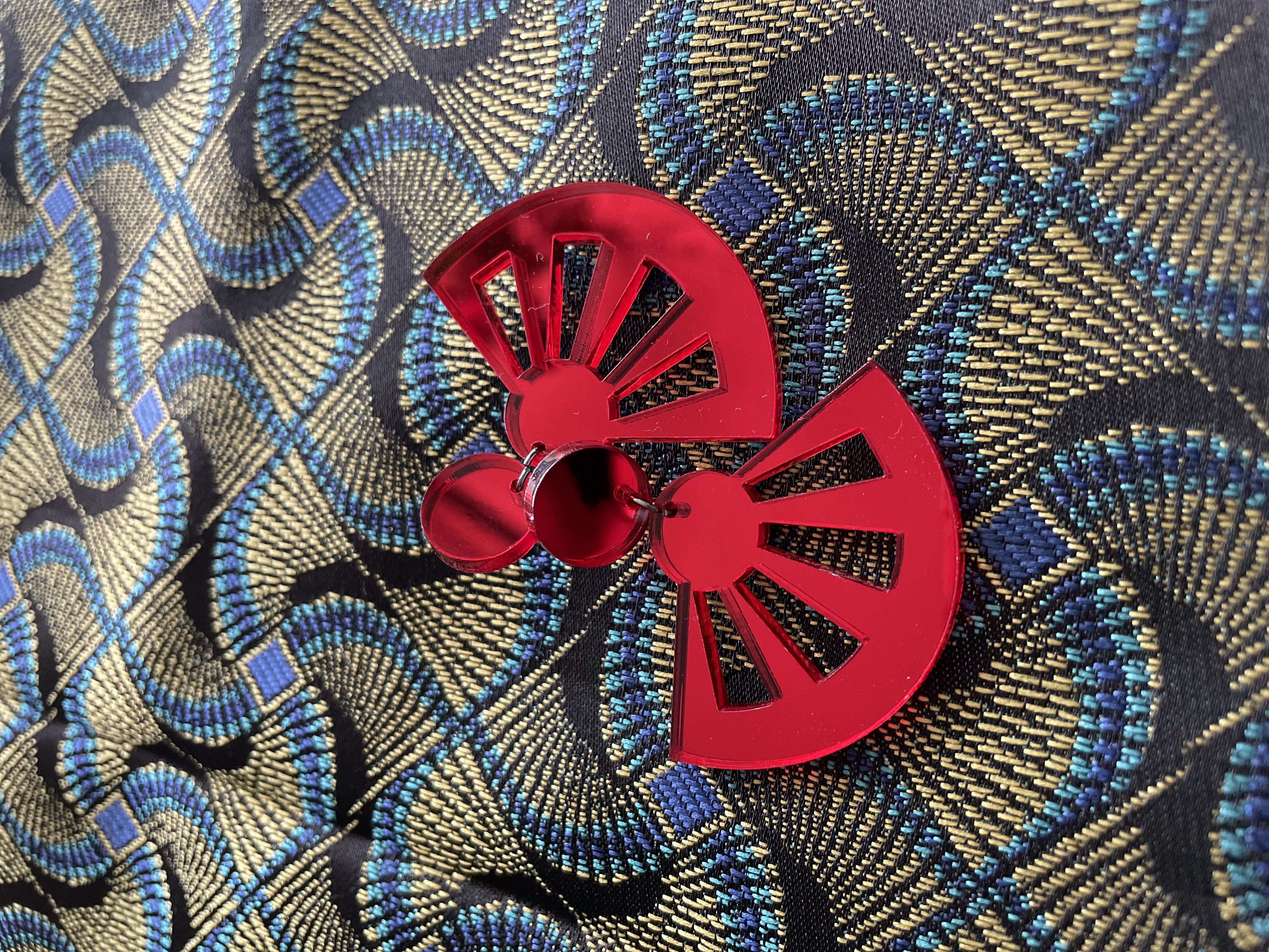 Parure art déco rouge
