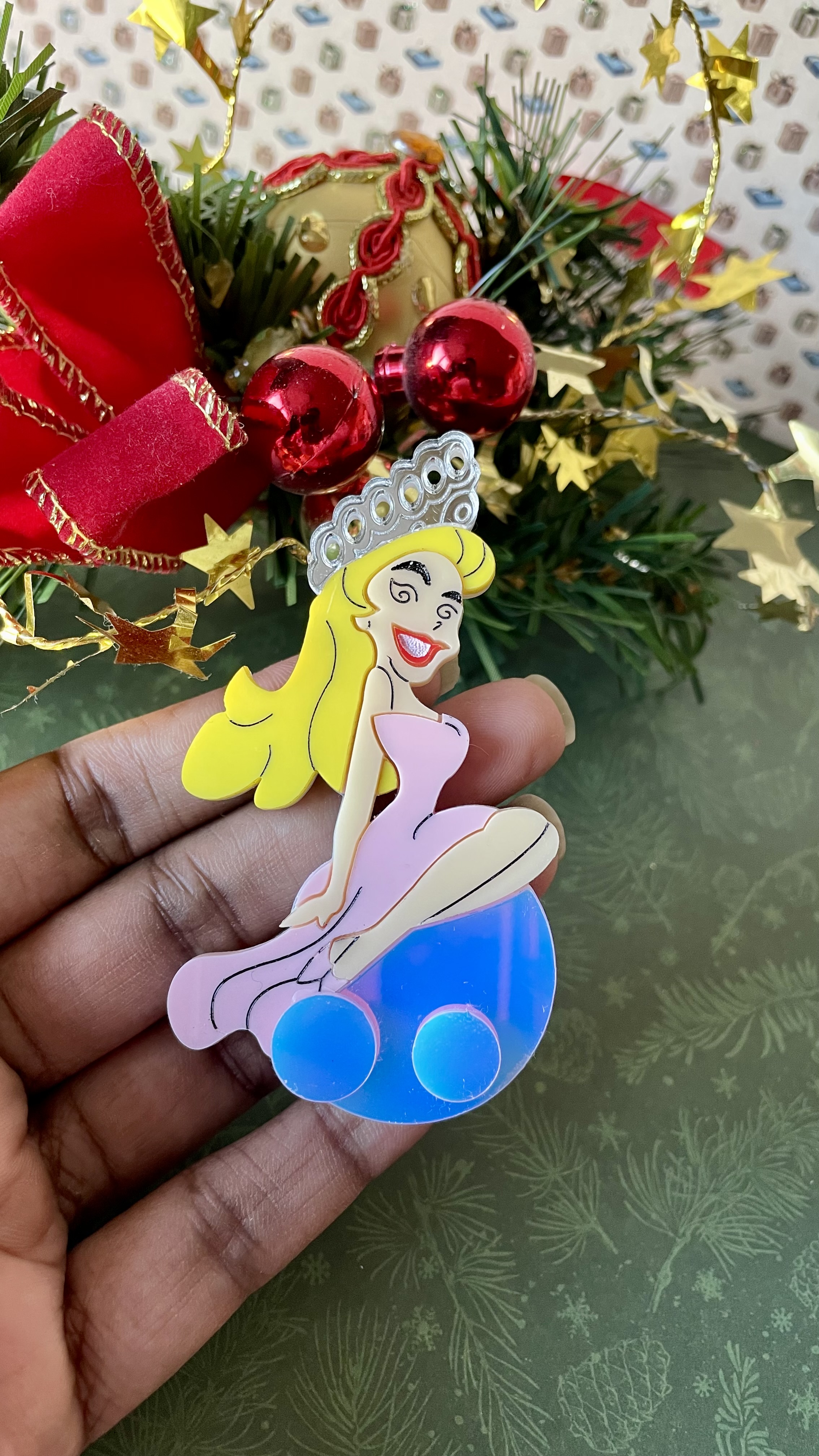 Broche Glinda sur une bulle, Wicked