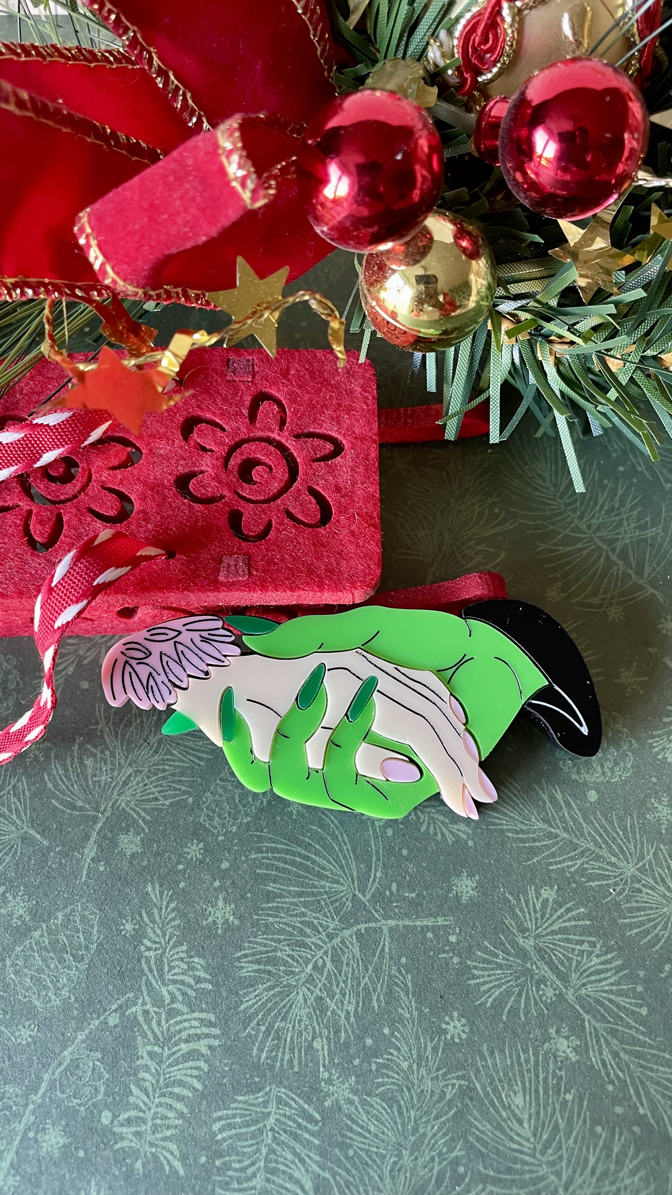 Broche Mains d'Elphaba et Glinda Wicked