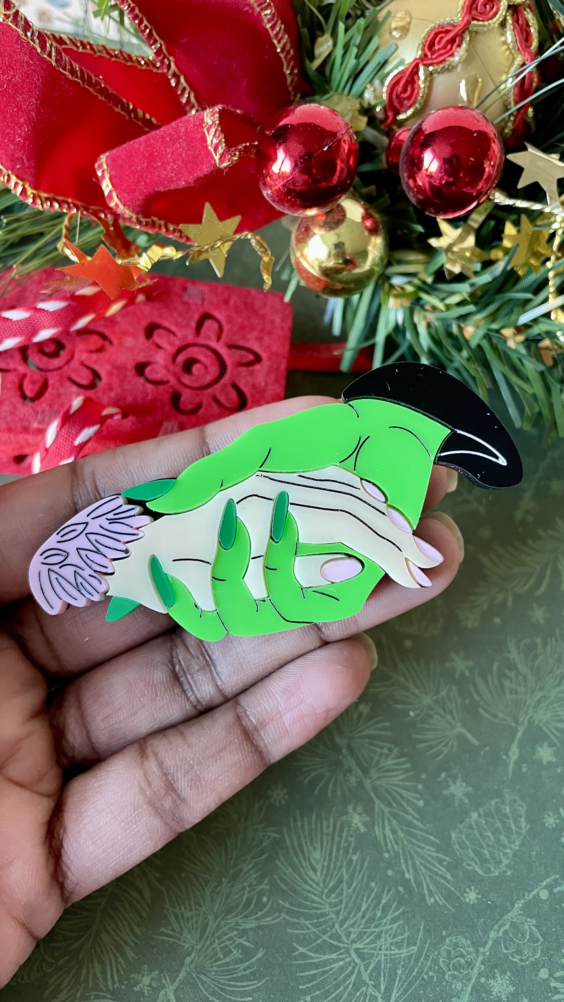 Broche Mains d'Elphaba et Glinda Wicked