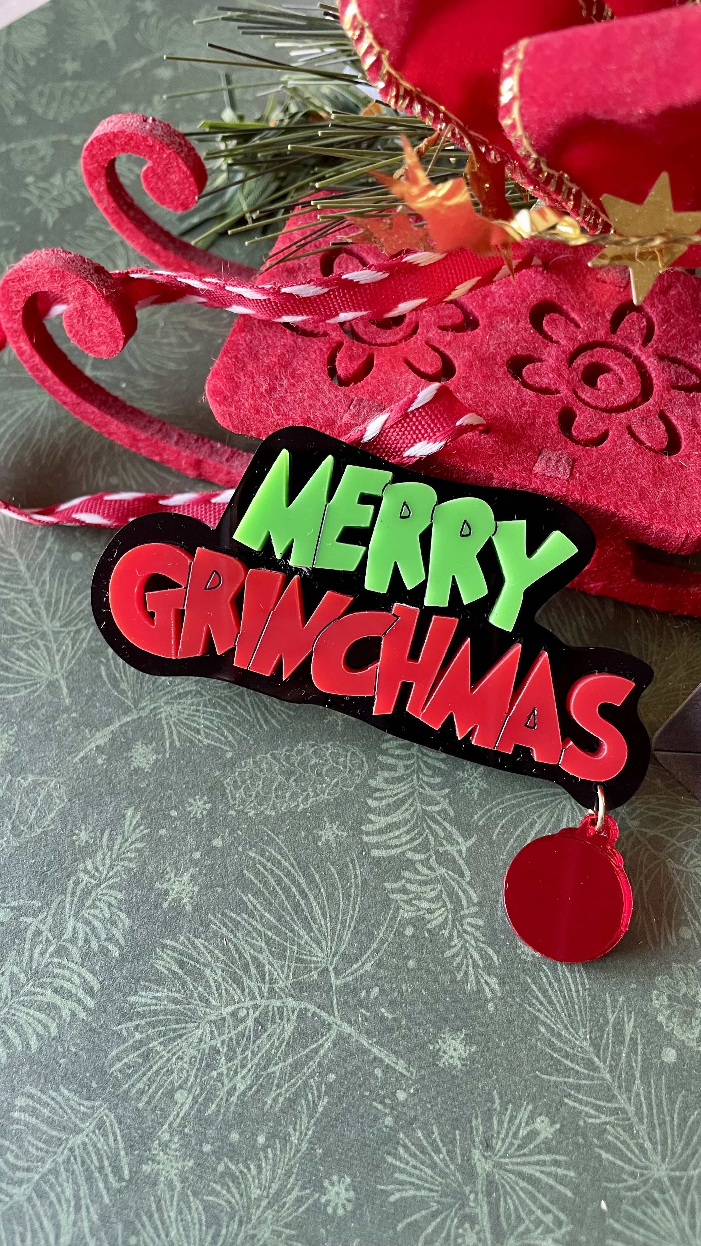 Parure de noël Merry Grinchmas