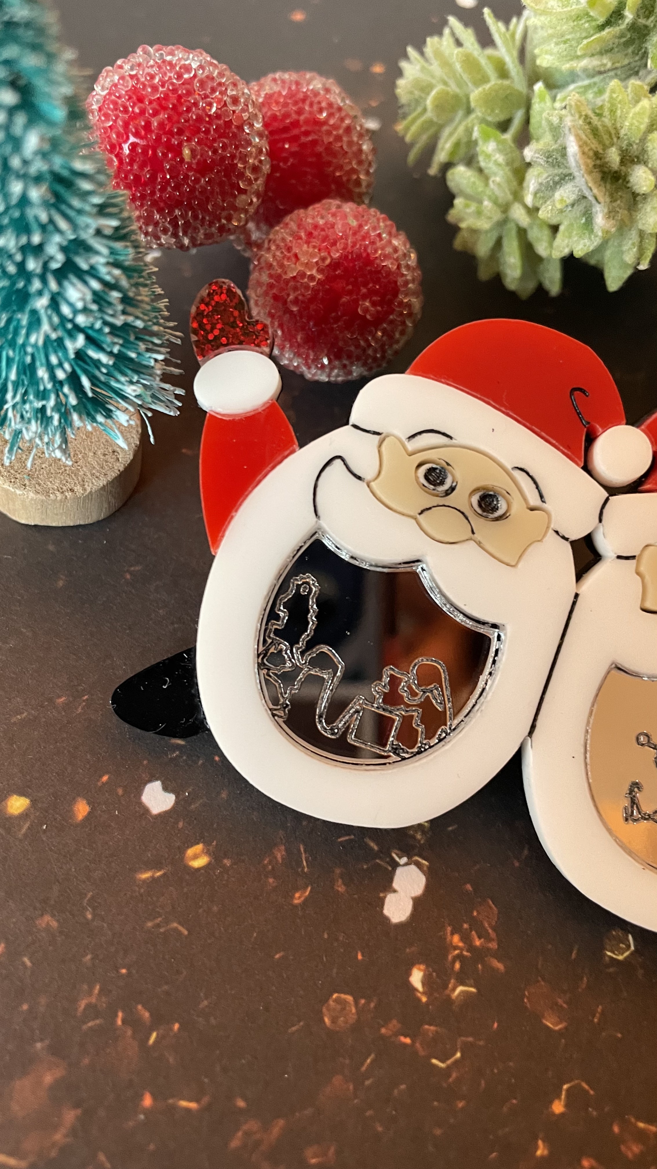 Broche Lunettes Père-Noël