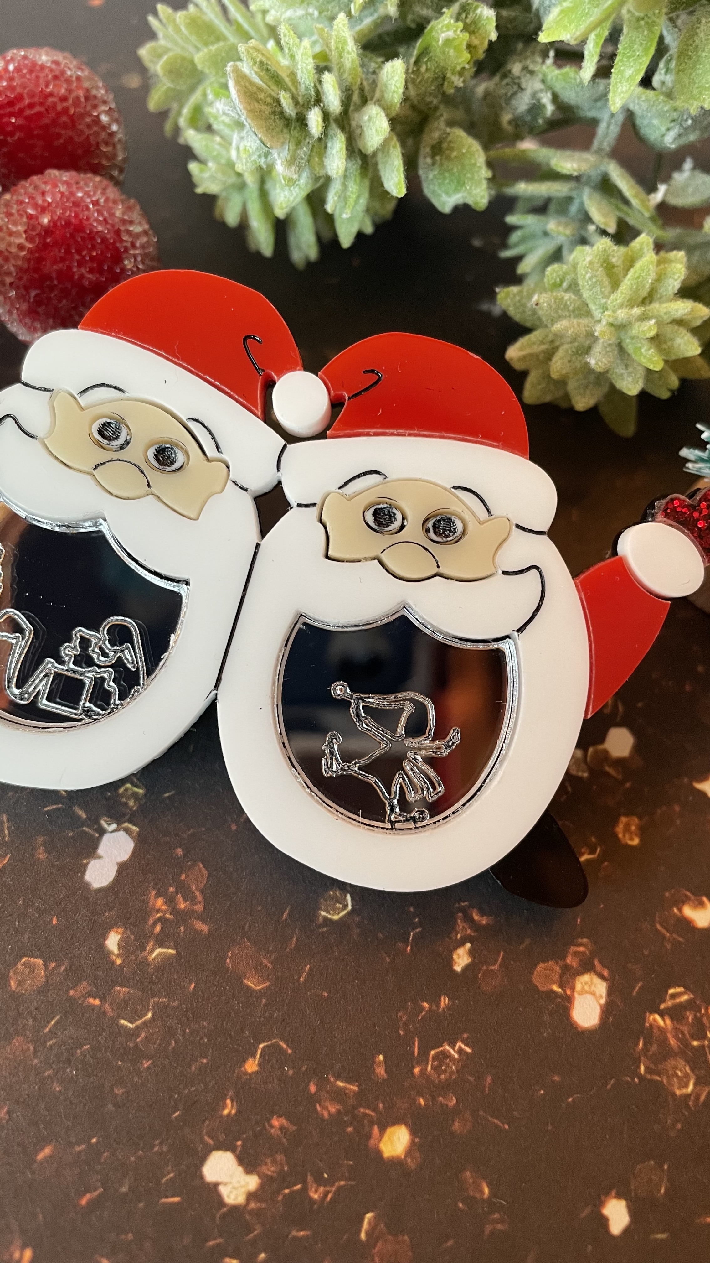 Broche Lunettes Père-Noël