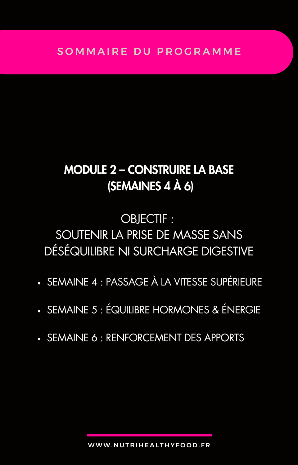 60 Jours pour une Prise de Masse Propre - Version femmes (sans sport)