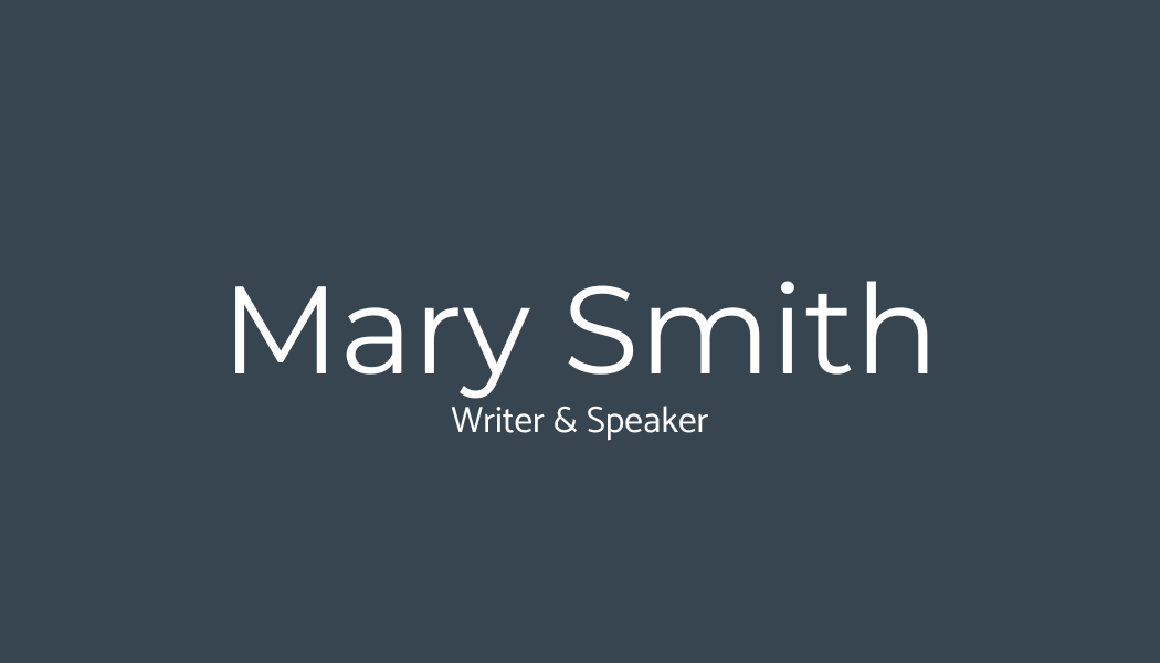 Signature Business Card Design
