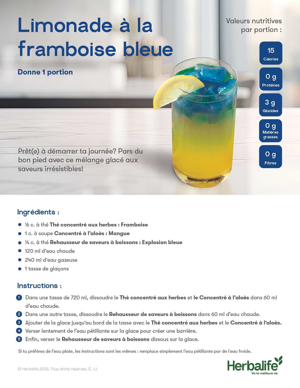 Limonade à la framboise bleue 🫐🍋