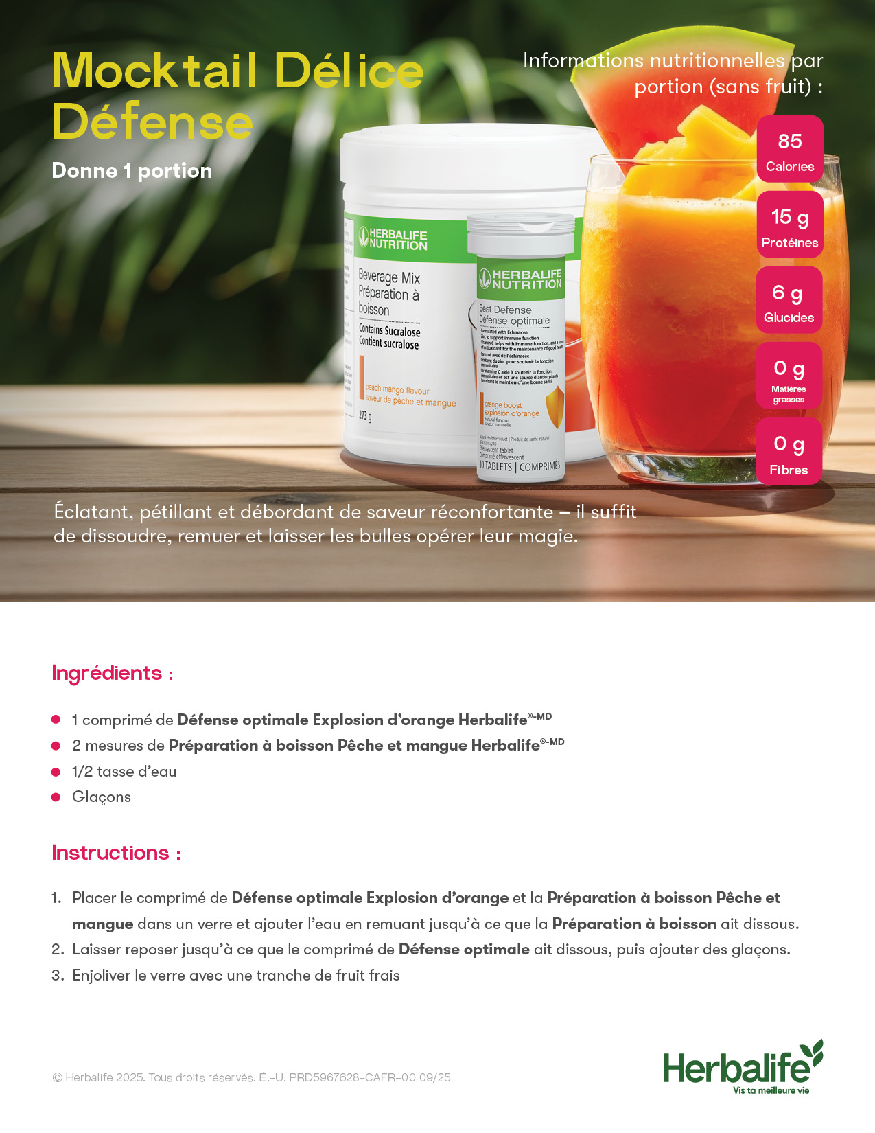 Mocktail Délice Défense