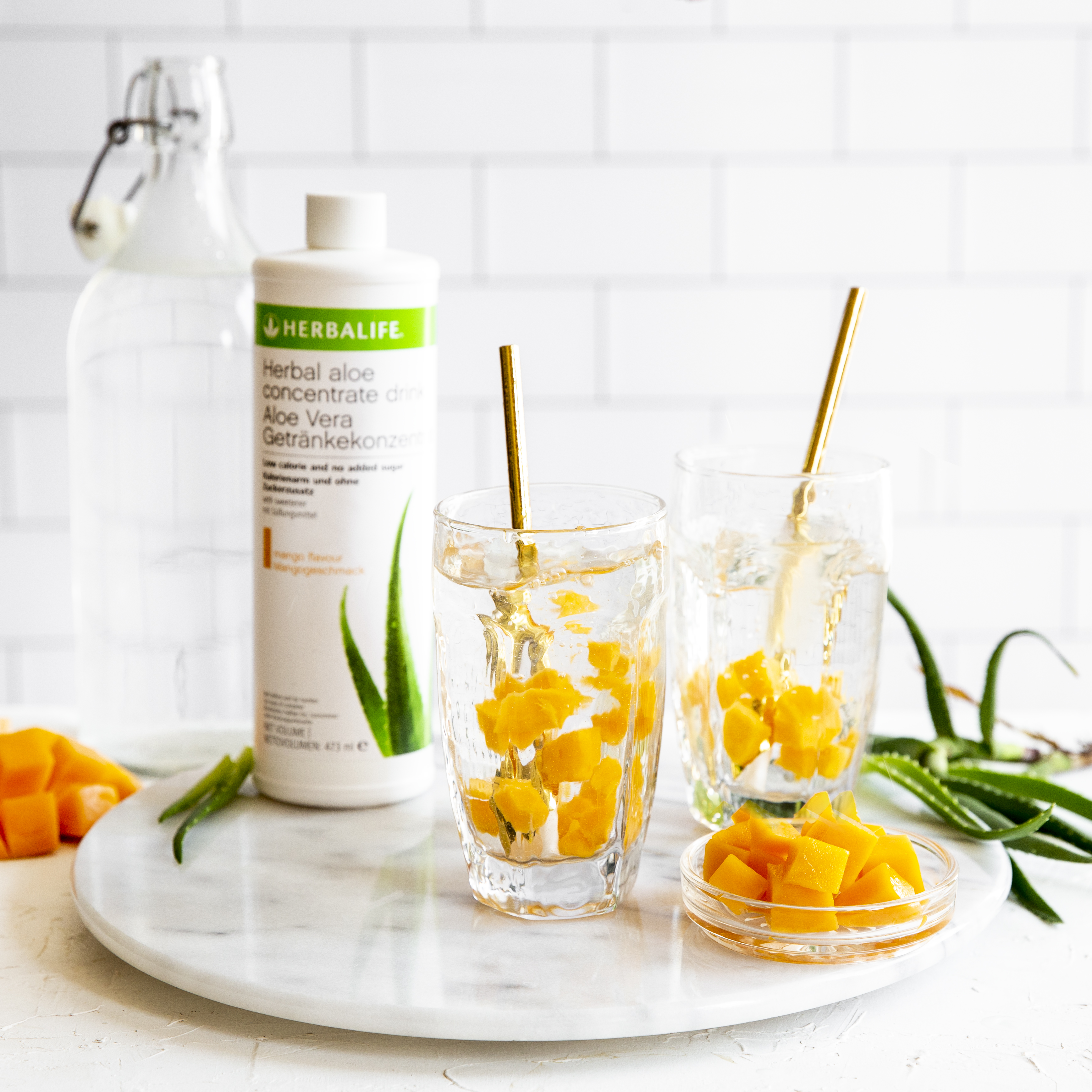 Boisson à l’aloès mangue 