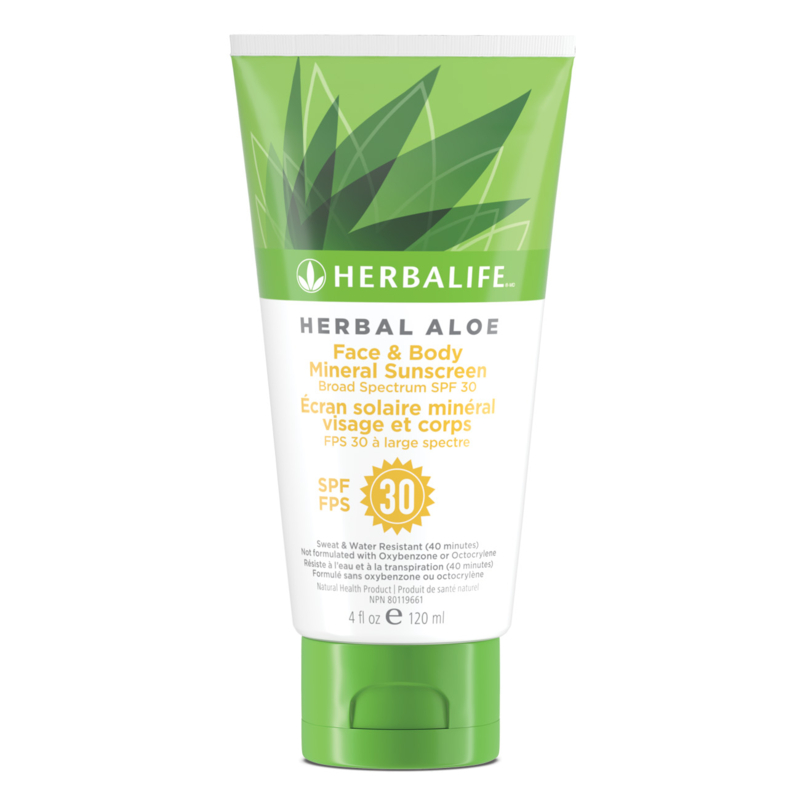 Écran solaire minéral Visage et Corps FPS 30 à large spectre Herbal Aloe