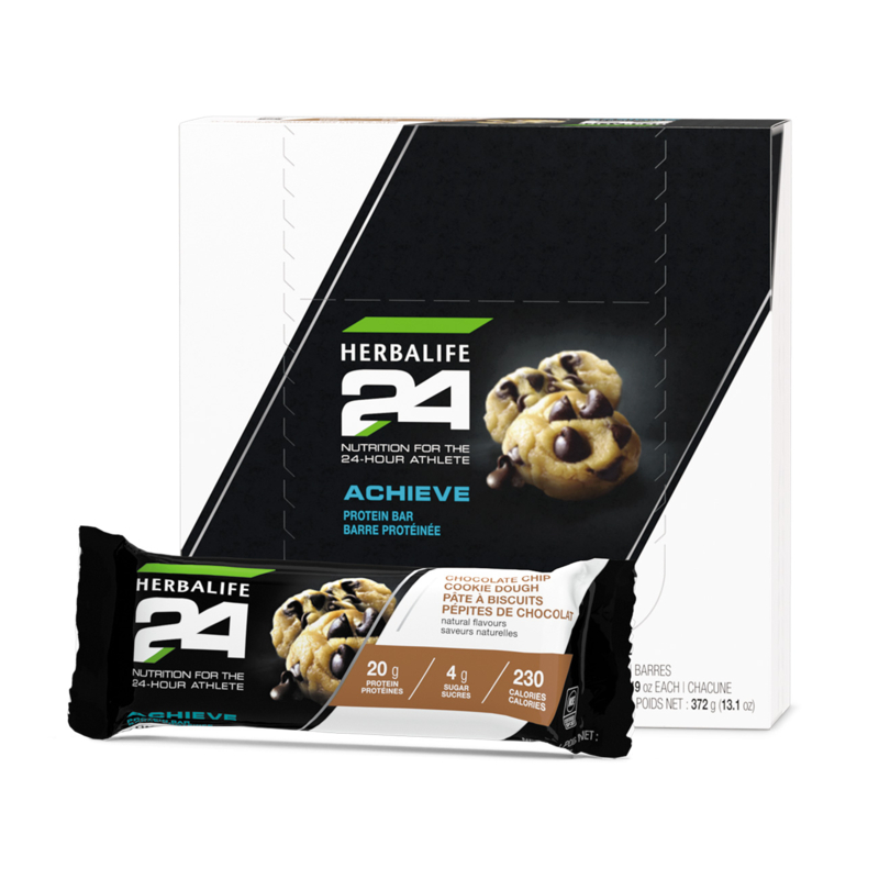 Barre protéinée Herbalife24 Achieve: Pâte à biscuits aux pépites de chocolat